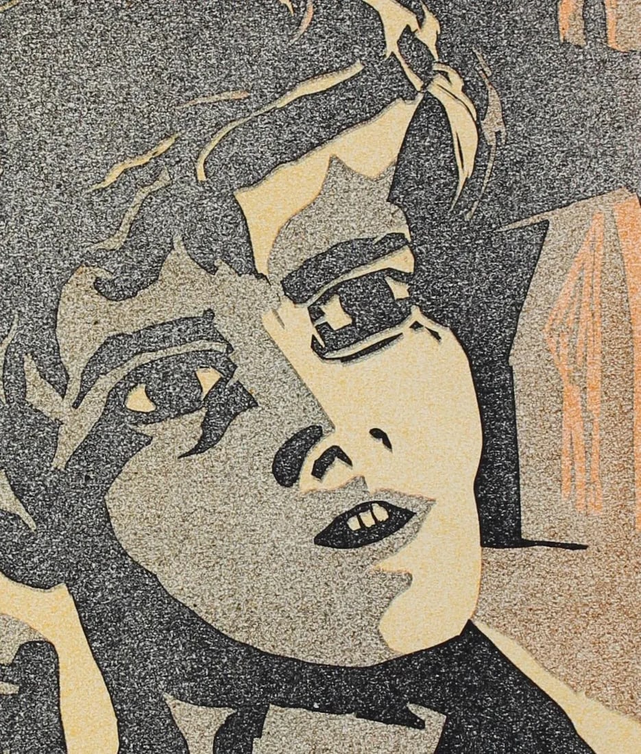 1960-70s Modernist Wood Cut Face - 2