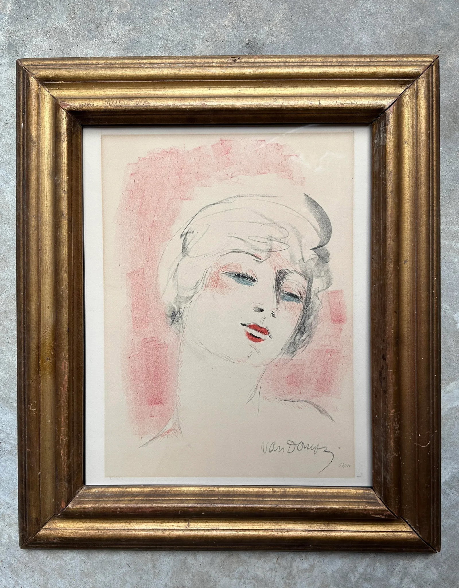 1927 Girl With Blonde Hair Limited Edition Lithograph by Kees Van Dongen 58/120 - 5