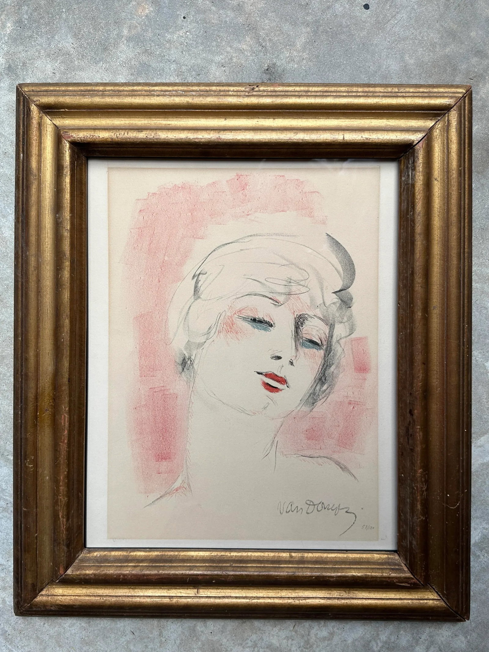 1927 Girl With Blonde Hair Limited Edition Lithograph by Kees Van Dongen 58/120 - 6