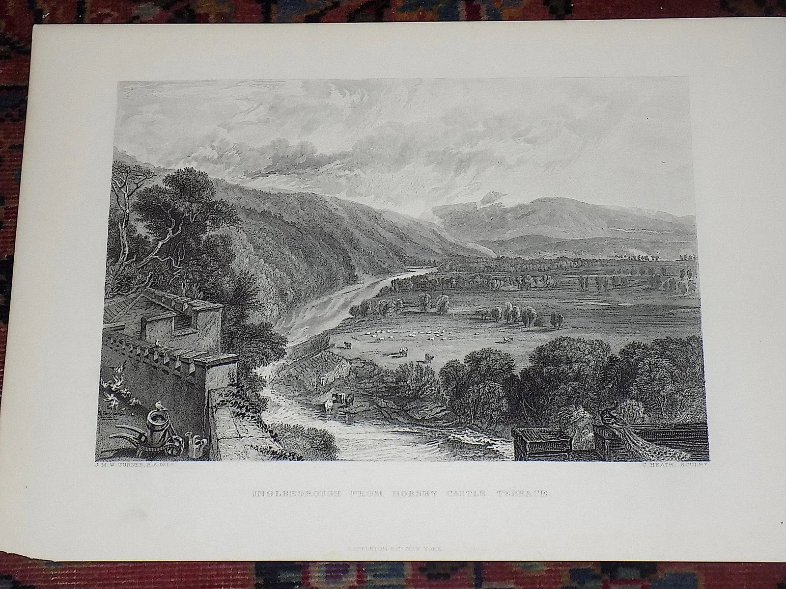 Antique 19th Century j.m.w. Turner. British Landscape Engravings - Set of 6 - 2