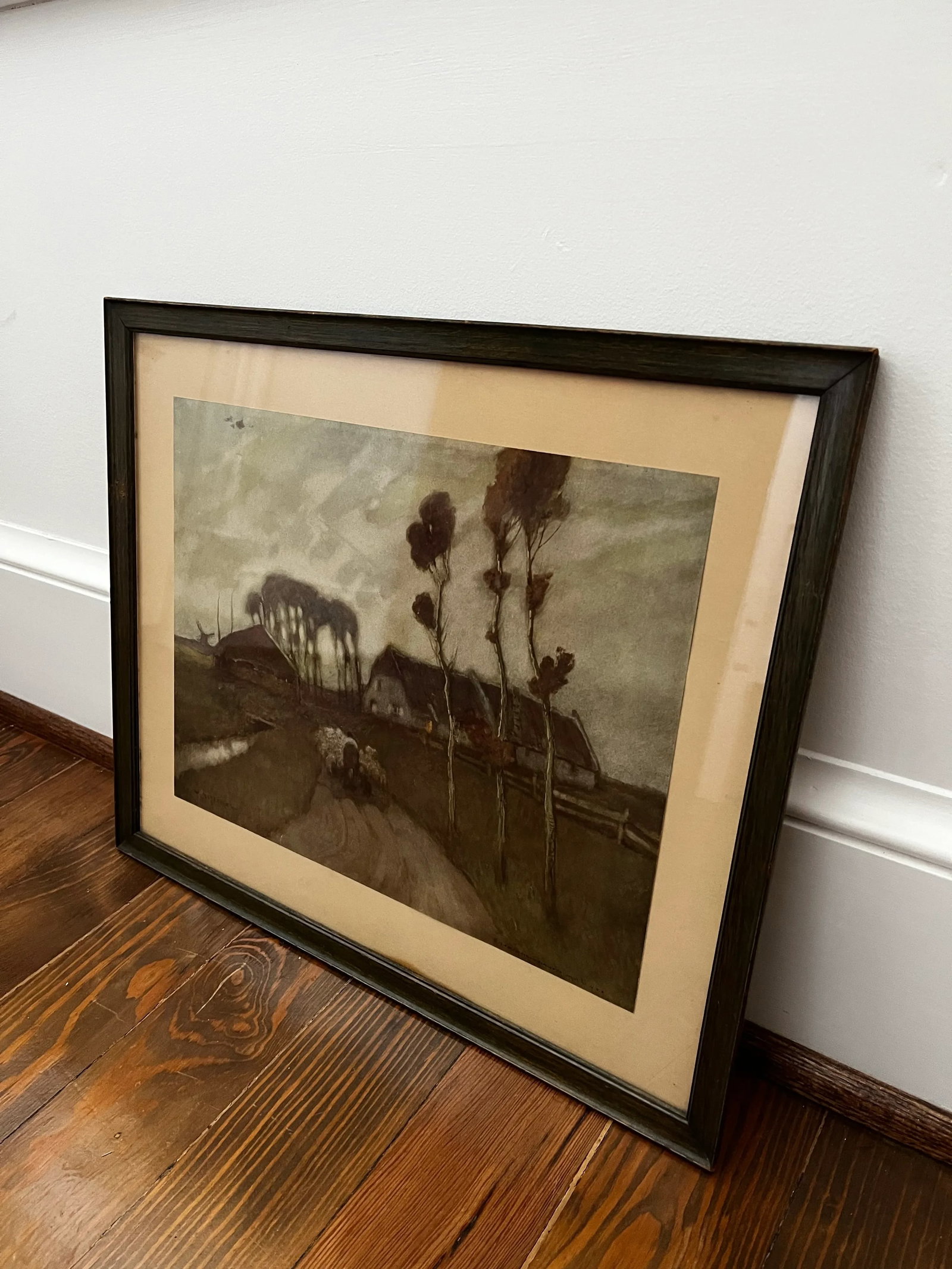1914 Framed Chromolithograph of Sheep by the Gerlach Barklow Company - 3