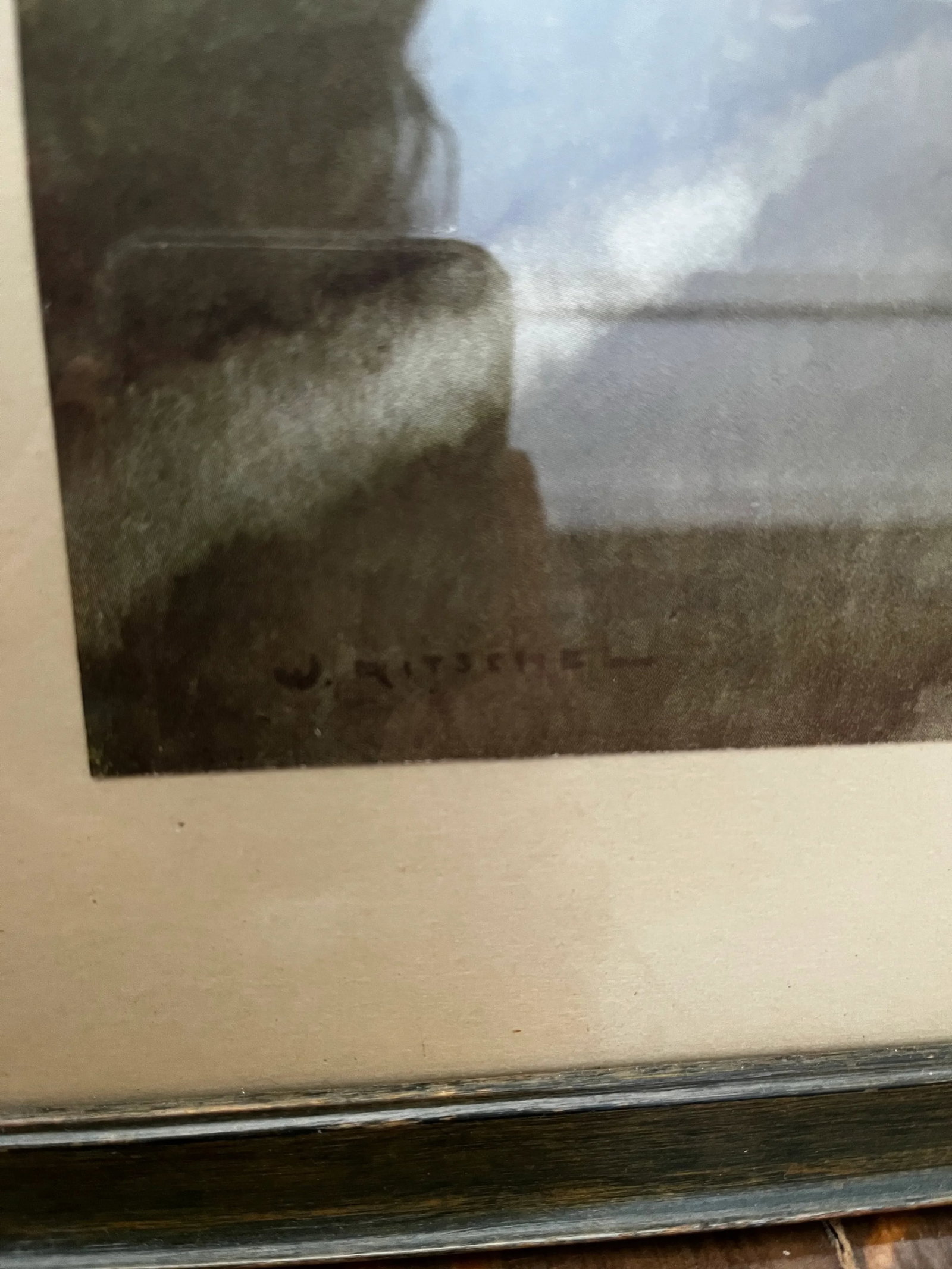 1914 Framed Chromolithograph of Sheep by the Gerlach Barklow Company - 7