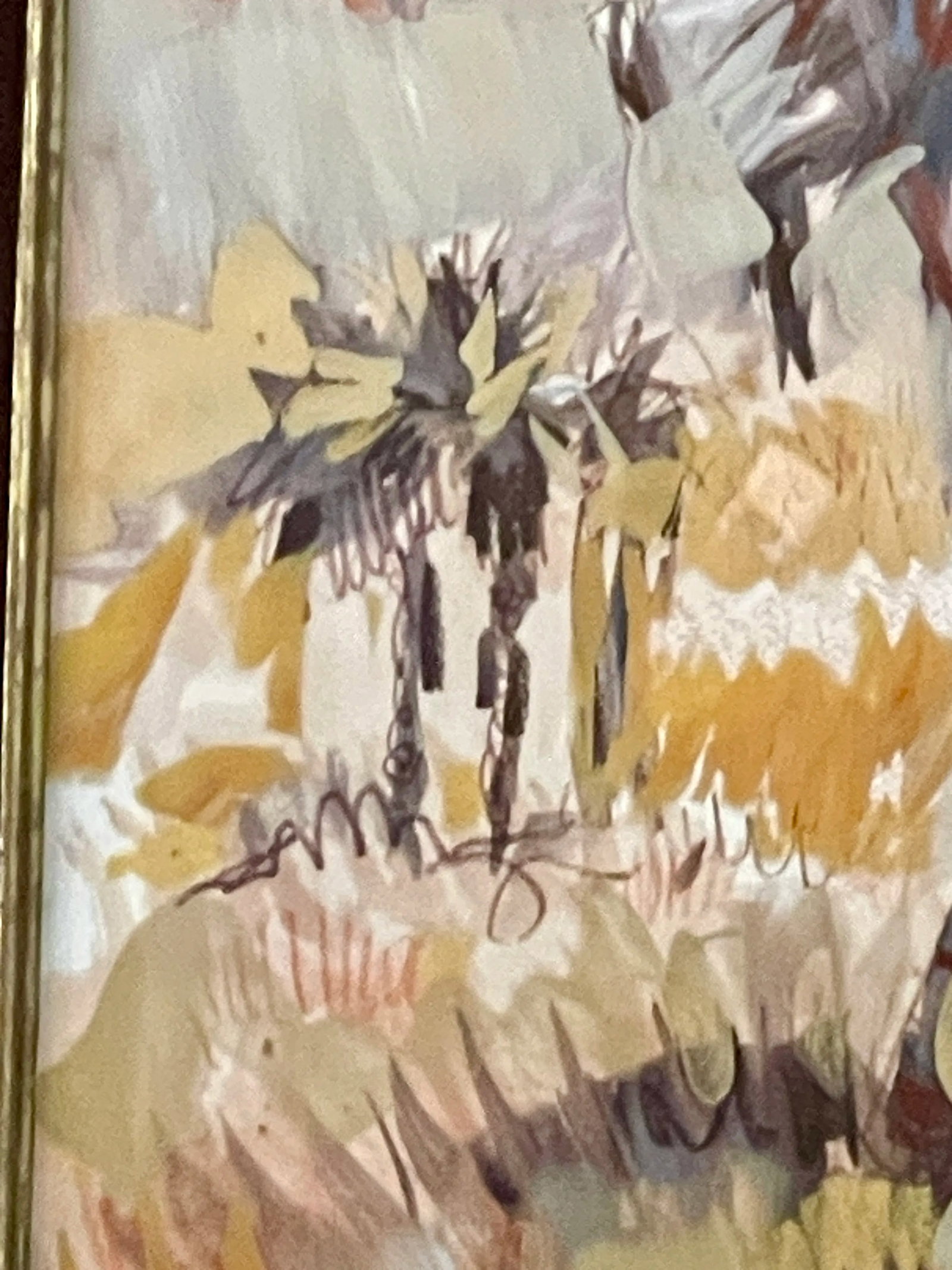 Mixed Media Tropical Painting on Glass by Gerhard - 10