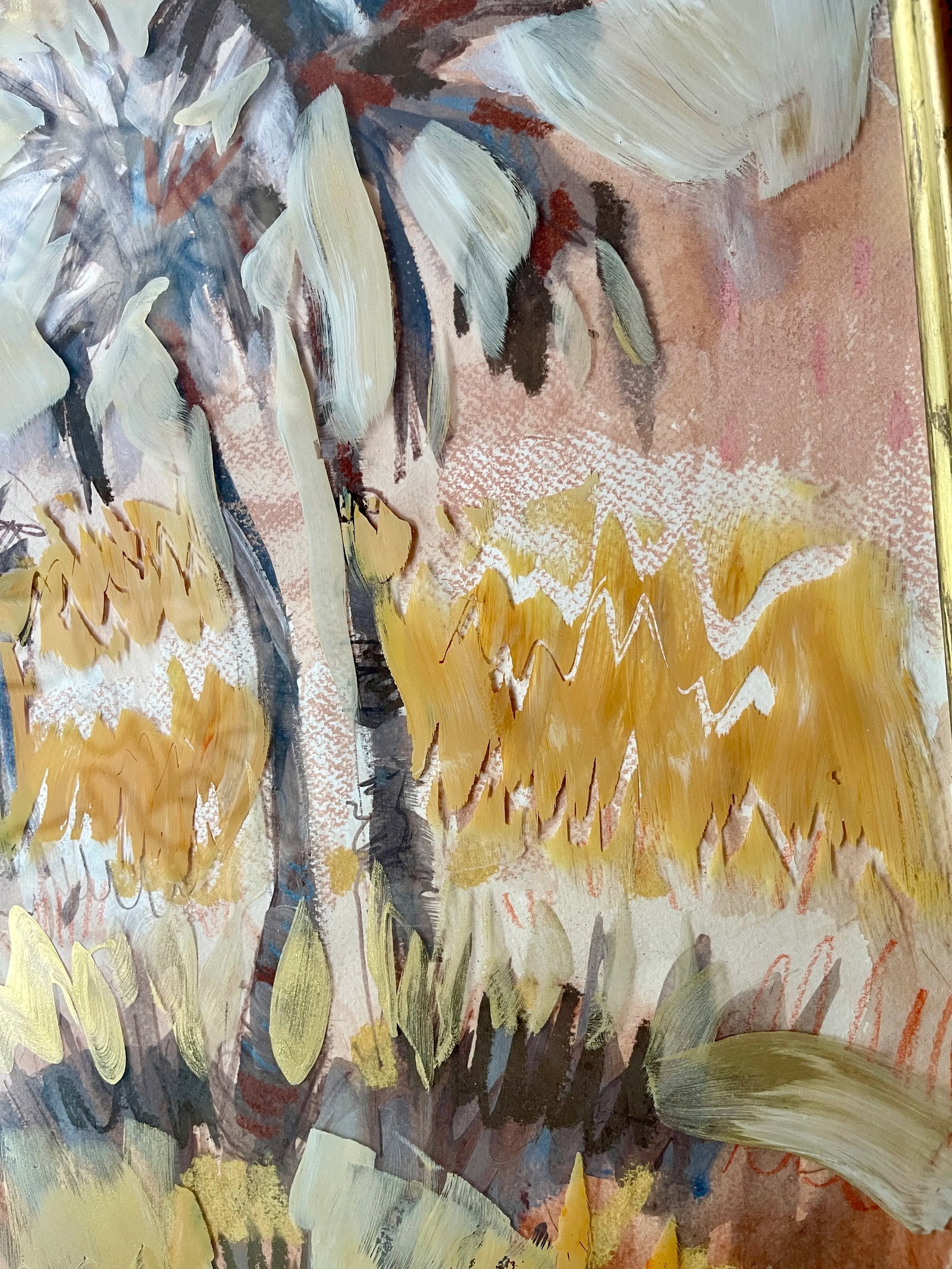 Mixed Media Tropical Painting on Glass by Gerhard - 11