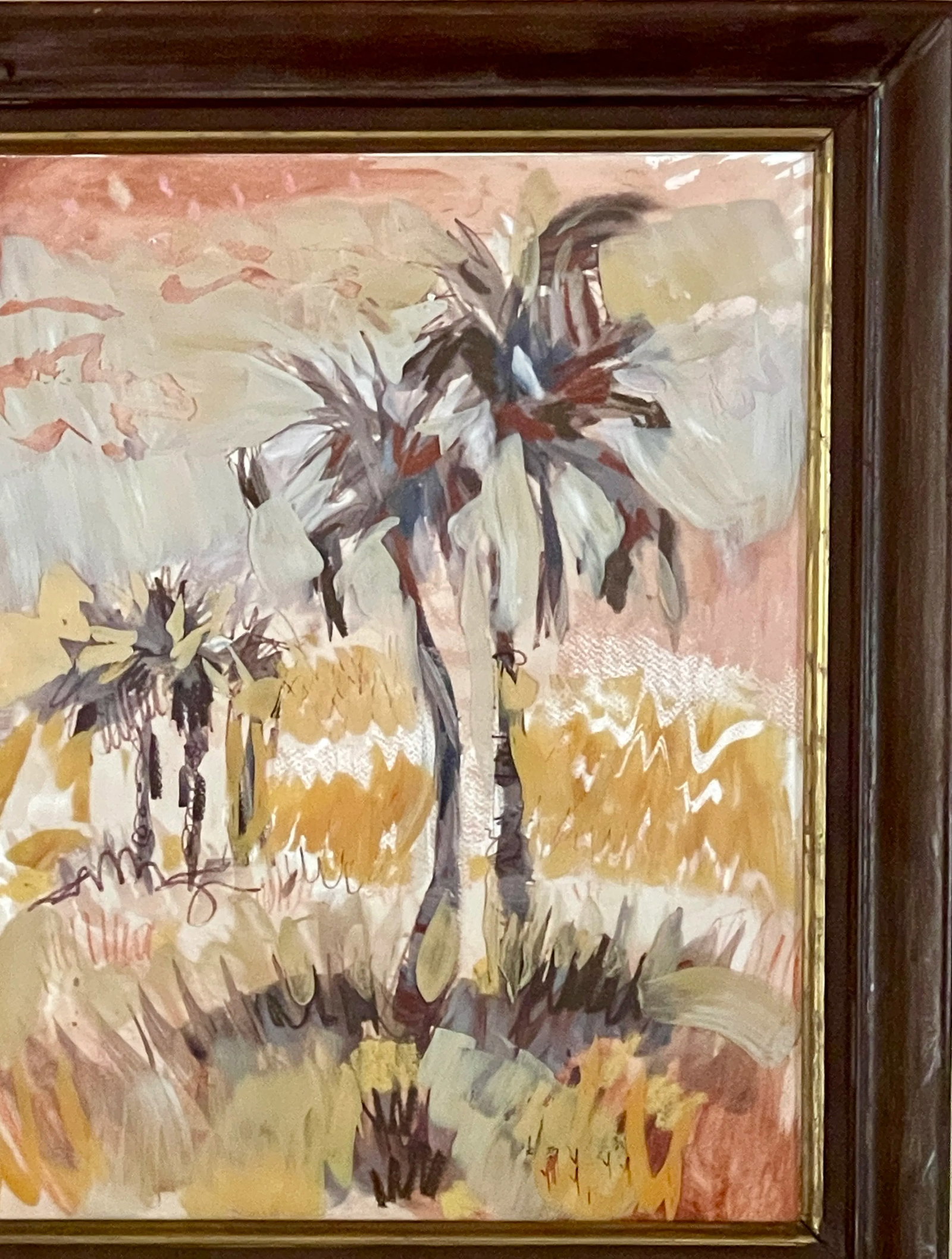 Mixed Media Tropical Painting on Glass by Gerhard - 6