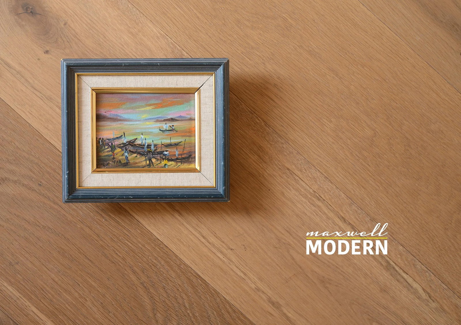 Mid Century Miniature Seascape Painting - 2