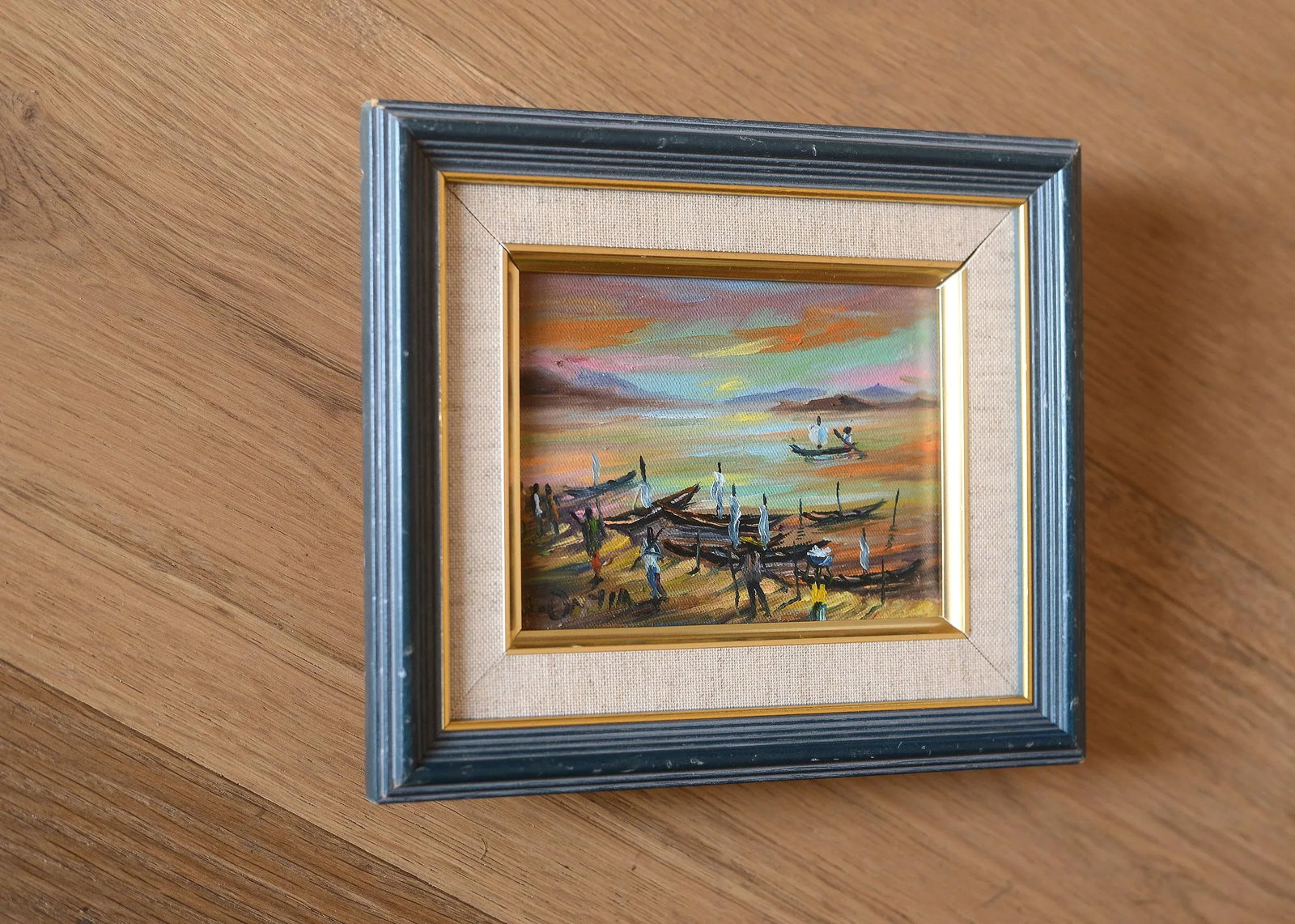 Mid Century Miniature Seascape Painting - 4