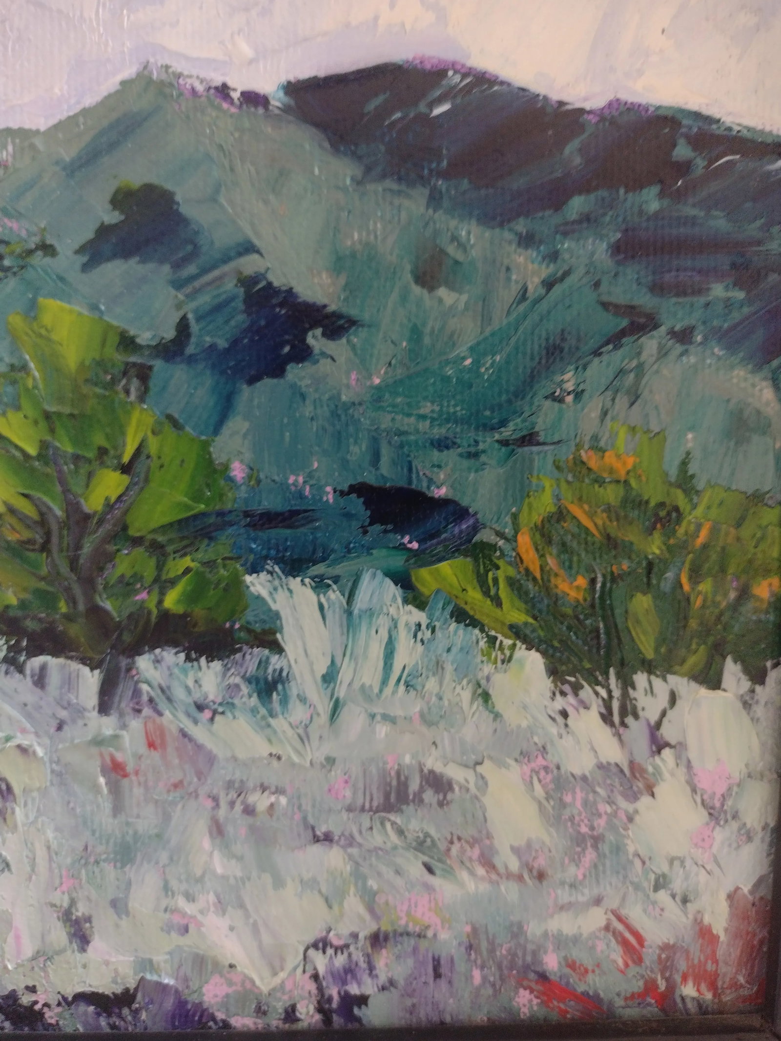Original Oil Painting "Dh Lawrence Ranch Taos" by Anita Blythe Plein Air Landscape - 5