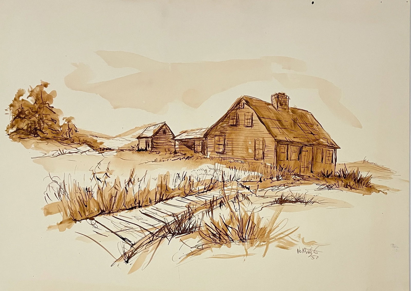 1957 Neil Meitzler Landscape Painting - 3