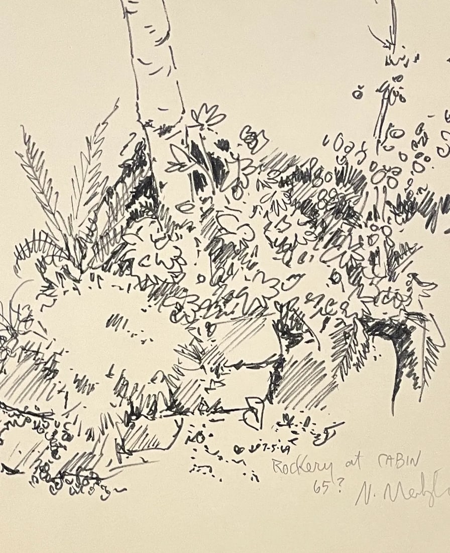 1960s Neil Meitzler Landscape Drawing - 2