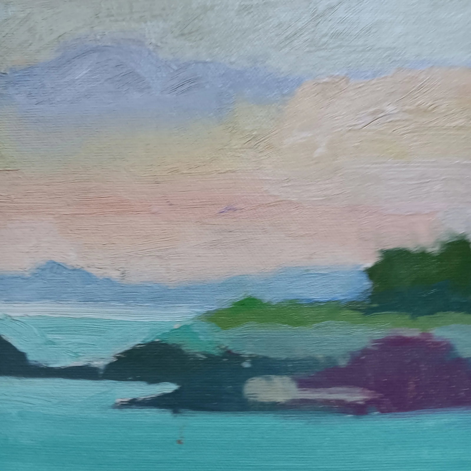 Shoreline Abstract Oil Painting - 2