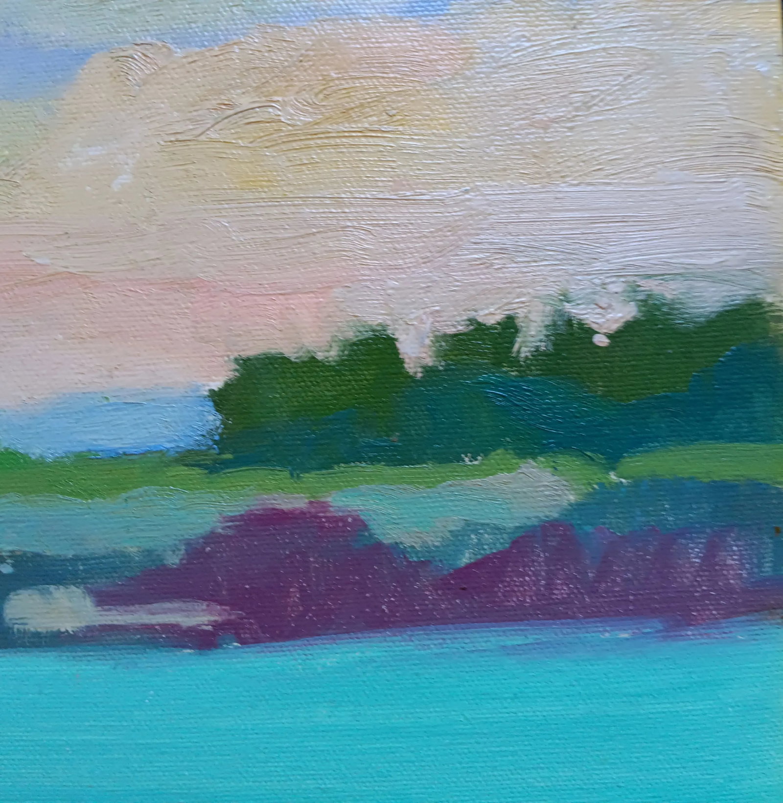 Shoreline Abstract Oil Painting - 3