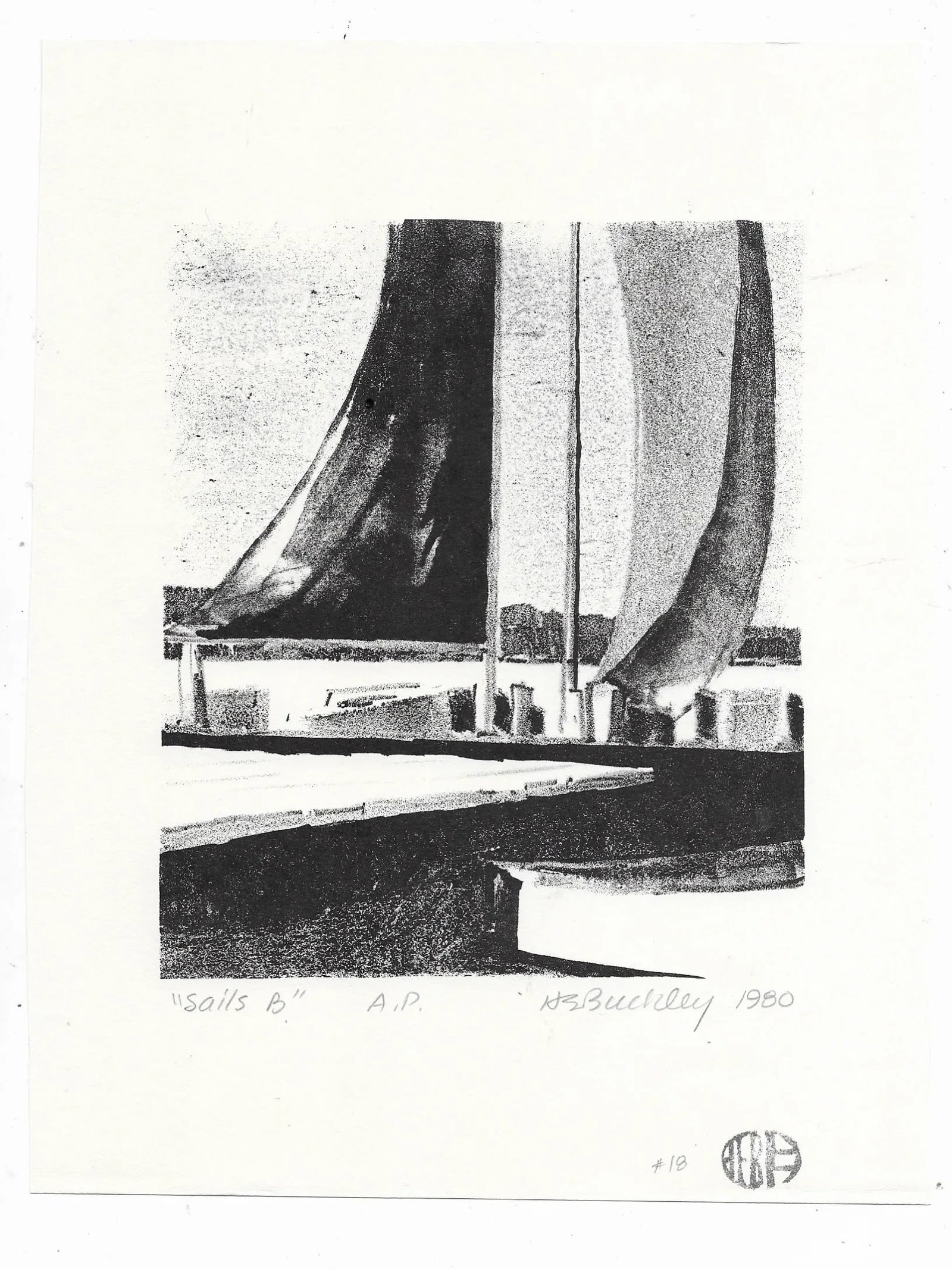 1980 Harry Buckley Nautical Lithograph - 2