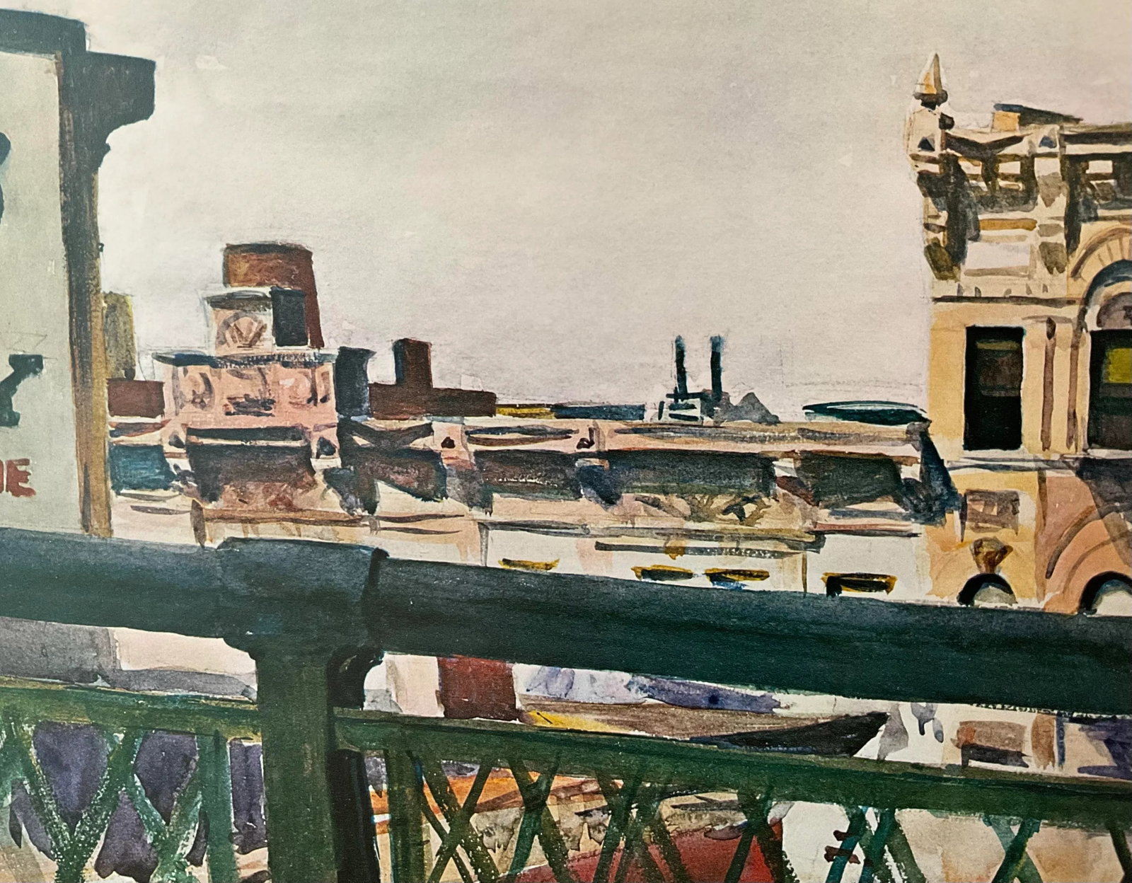 Edward Hopper, Manhattan Bridge and Lily Apartments, Vintage Print - 5