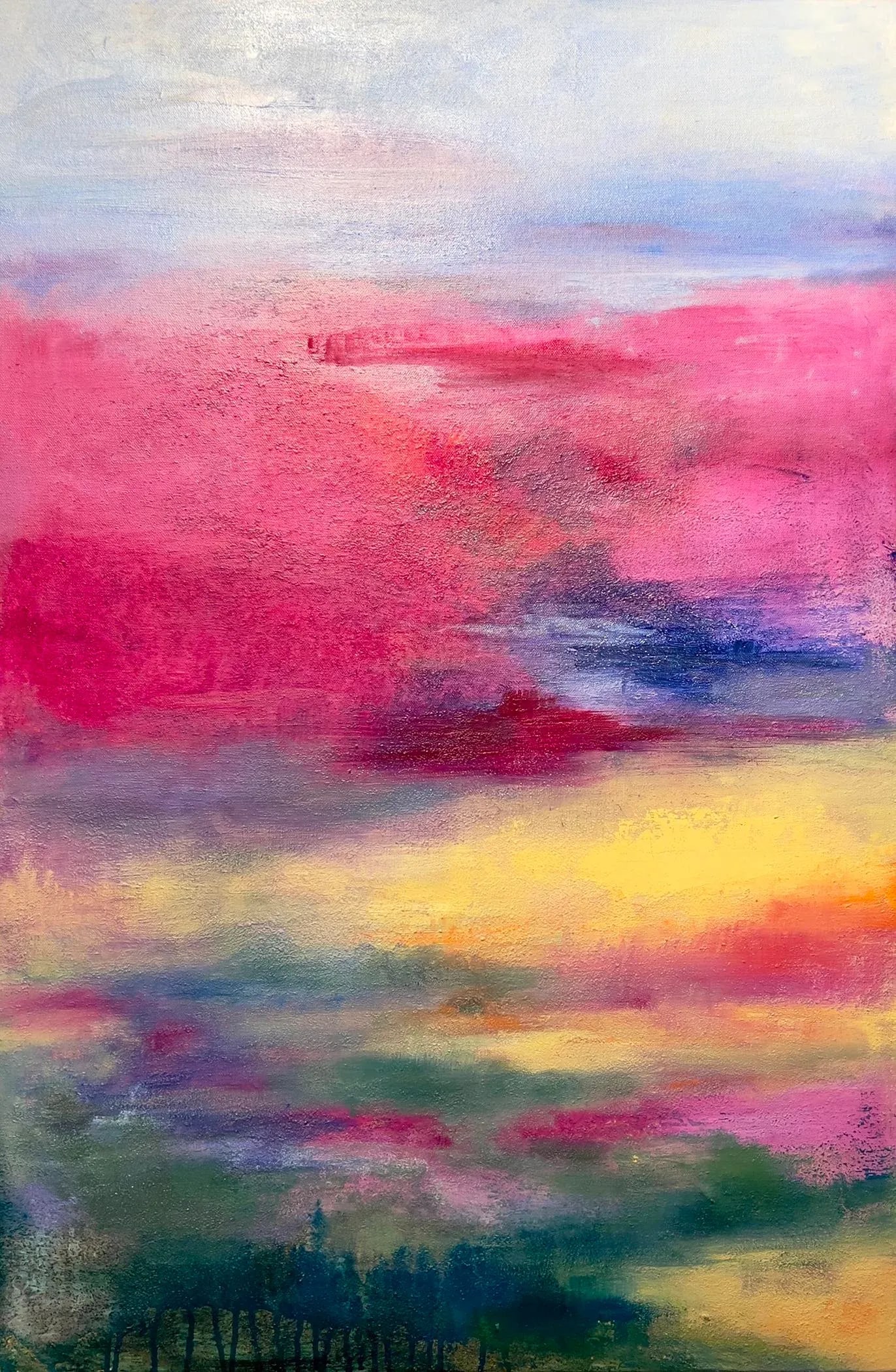 "Violet Skies" Original Oil Painting - 2