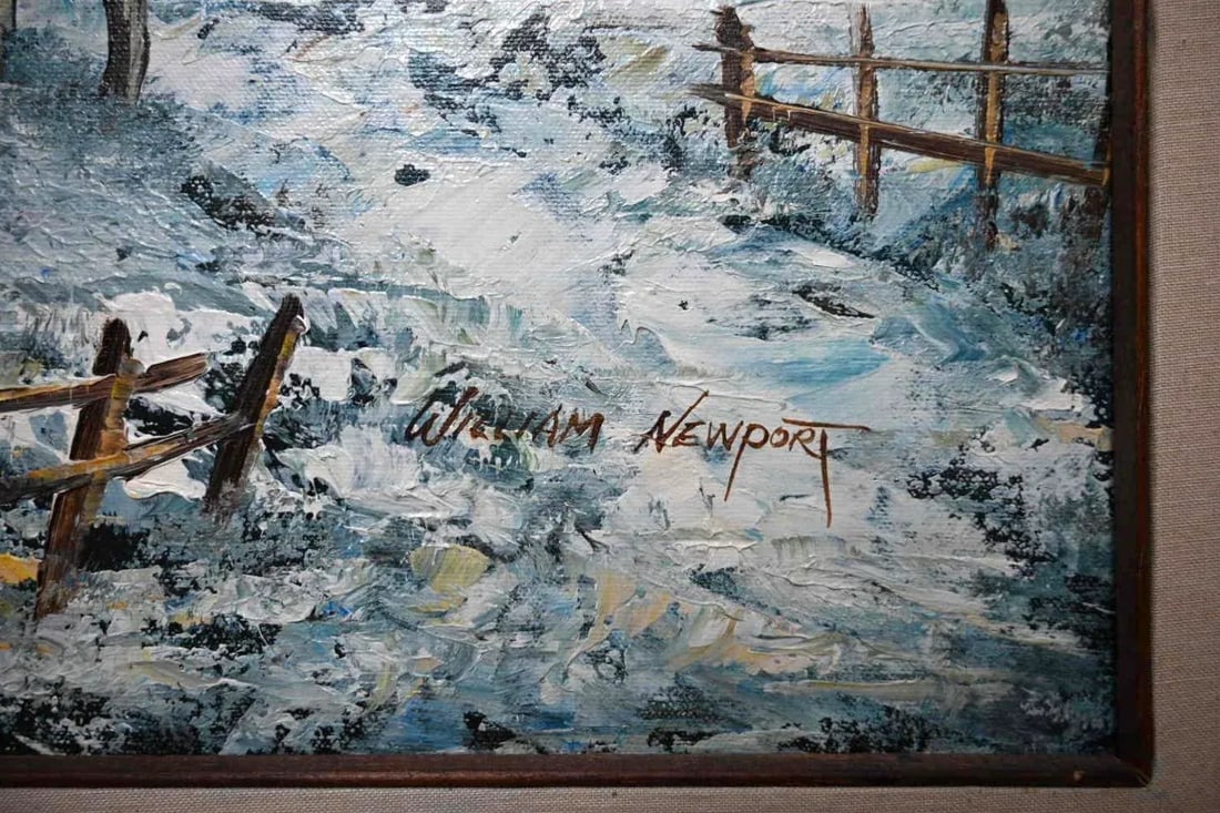 Mid 20th Century Original William Newport Signed Oil Painting - 3