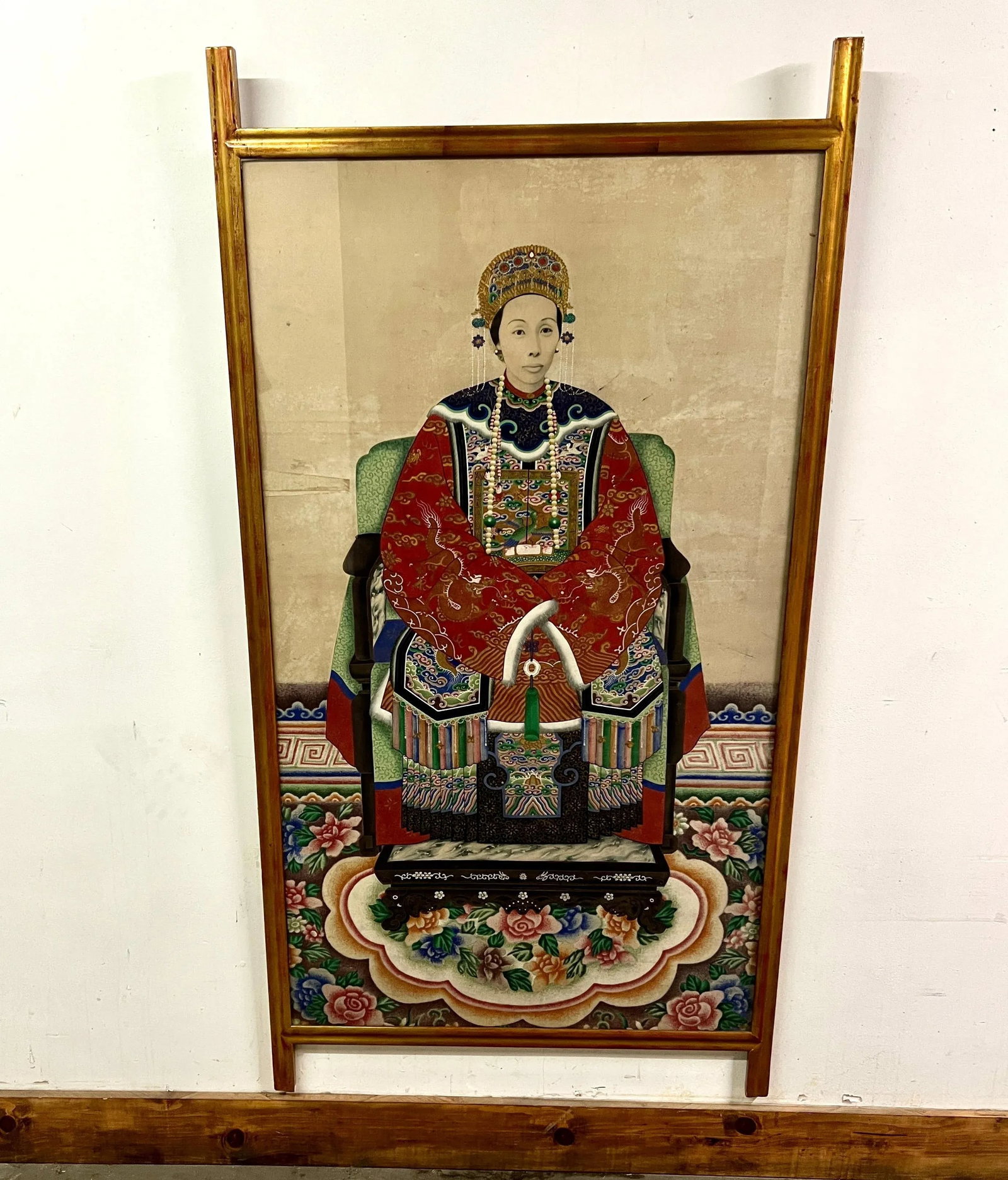 Ancestor Portrait Framed in Gold Leafed Frame - 2