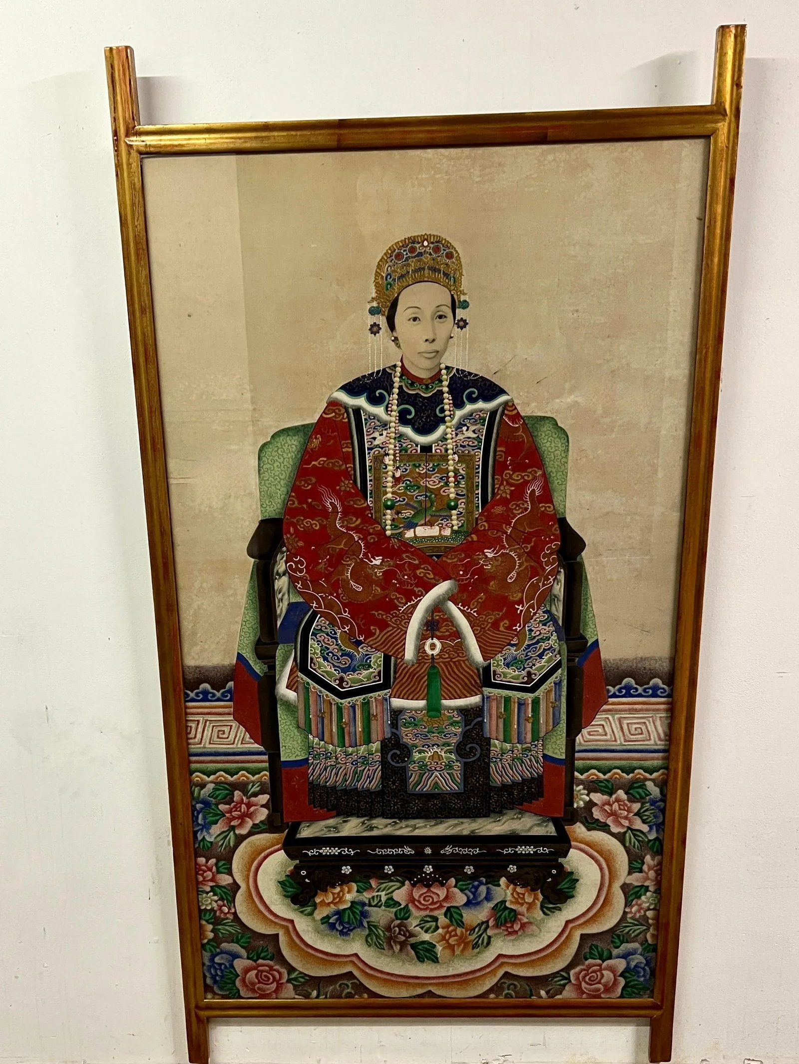 Ancestor Portrait Framed in Gold Leafed Frame - 3