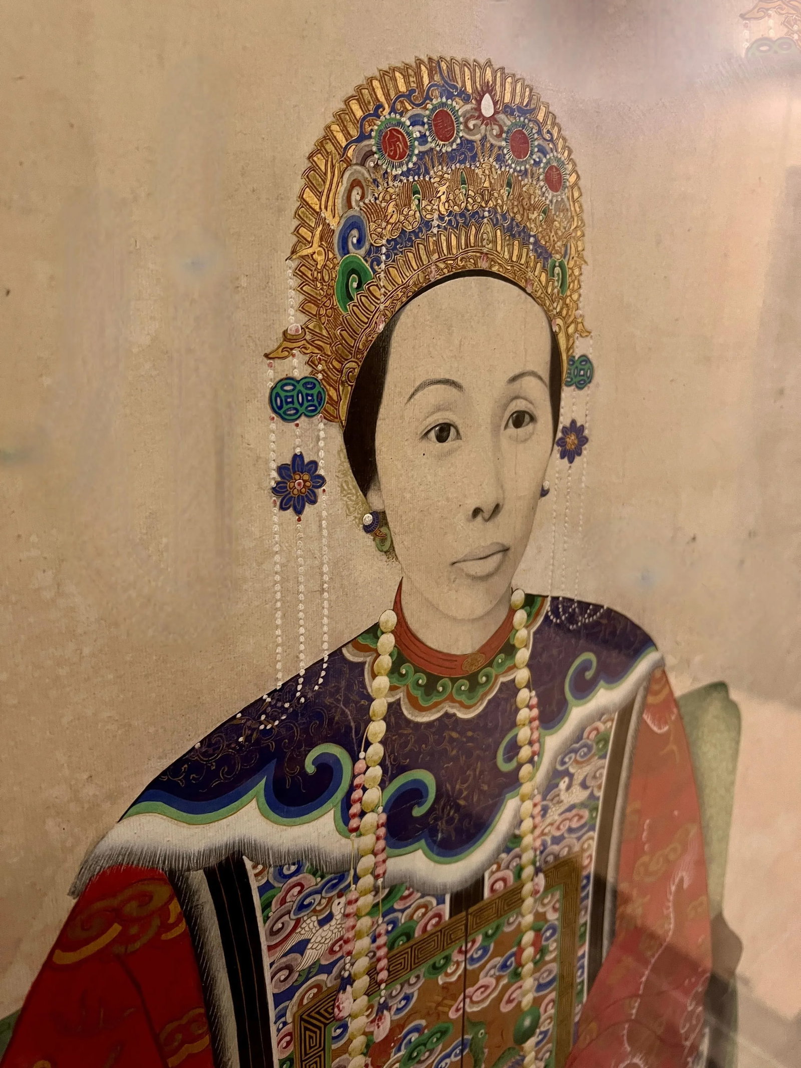 Ancestor Portrait Framed in Gold Leafed Frame - 6