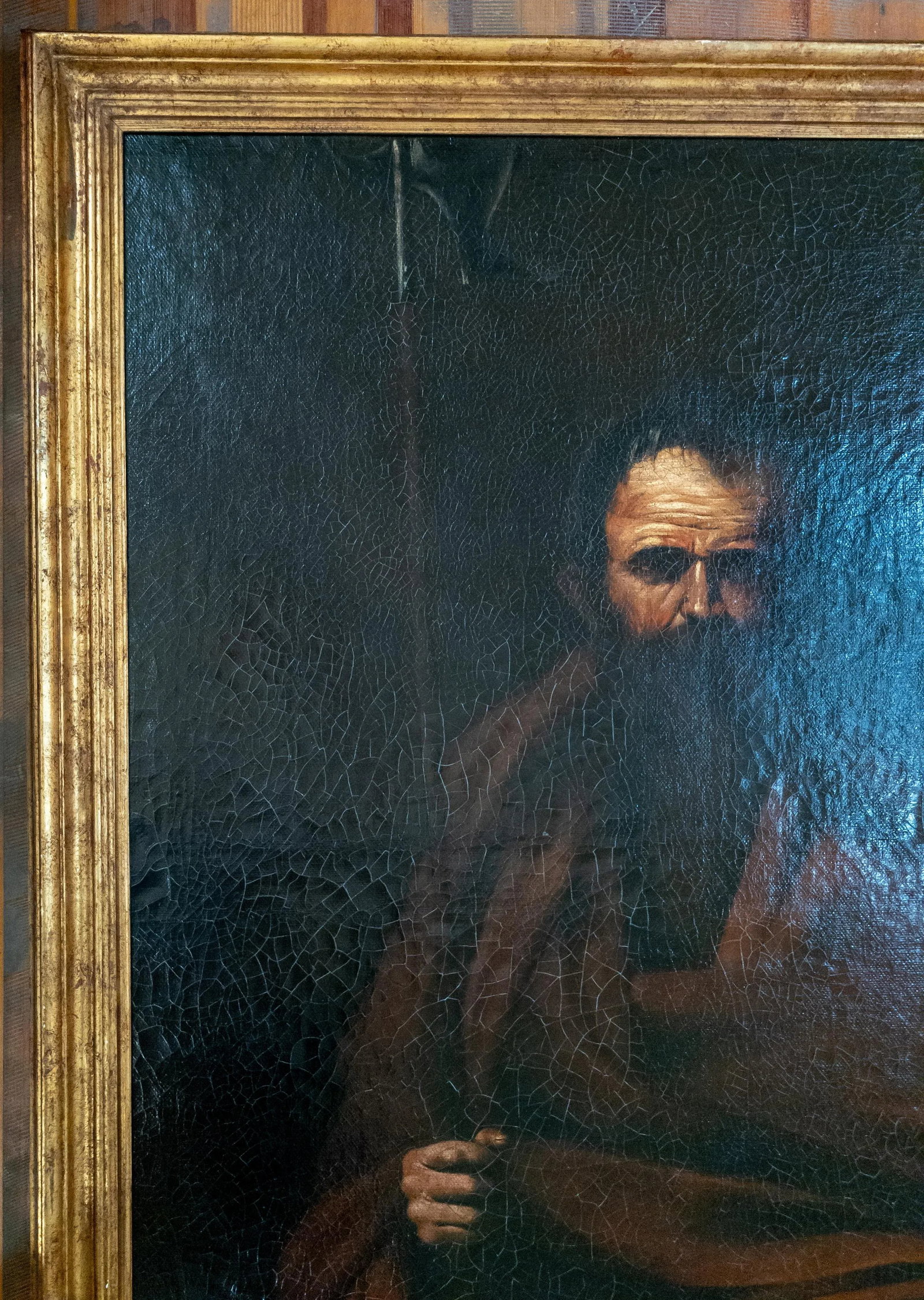 18th Century Italian Old Master Portrait Painting of Saint Matthew After Jusepe De Ribera - 3