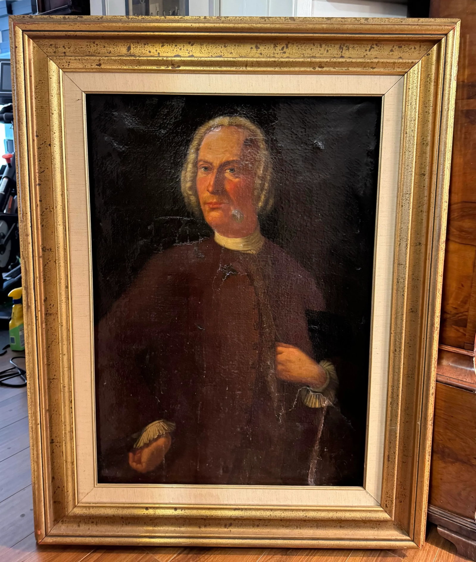 Large Early 18th Century English Portrait Painting of an Aristocrat - 3