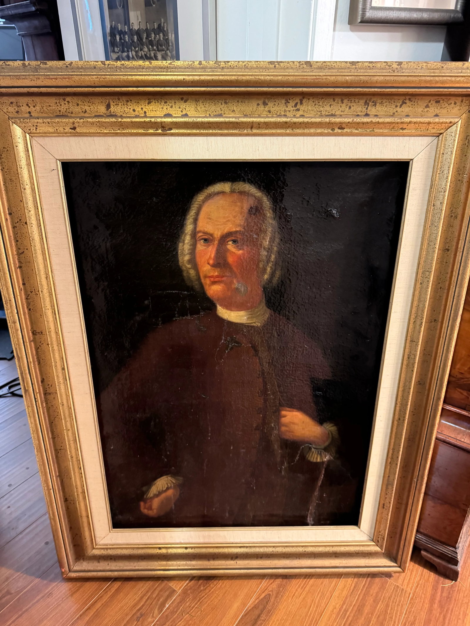 Large Early 18th Century English Portrait Painting of an Aristocrat - 4