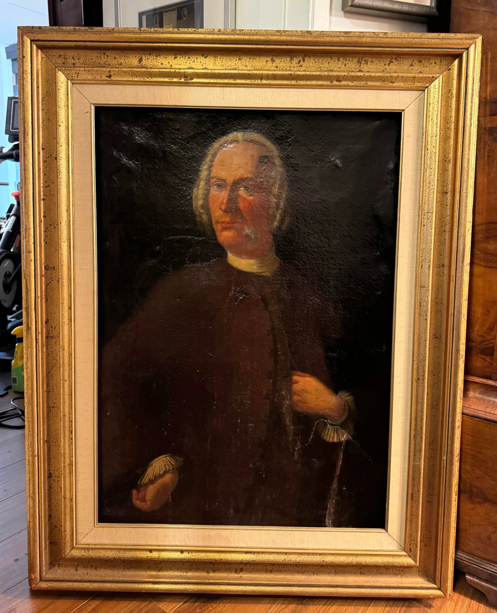 Large Early 18th Century English Portrait Painting of an Aristocrat - 7