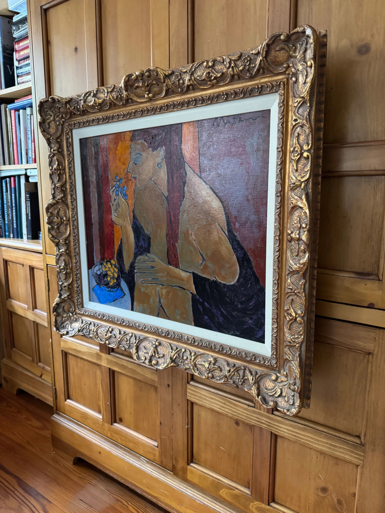 Oil Painting by Rip Matteson, "Enjoying the Season, C. 2005, Framed - 3