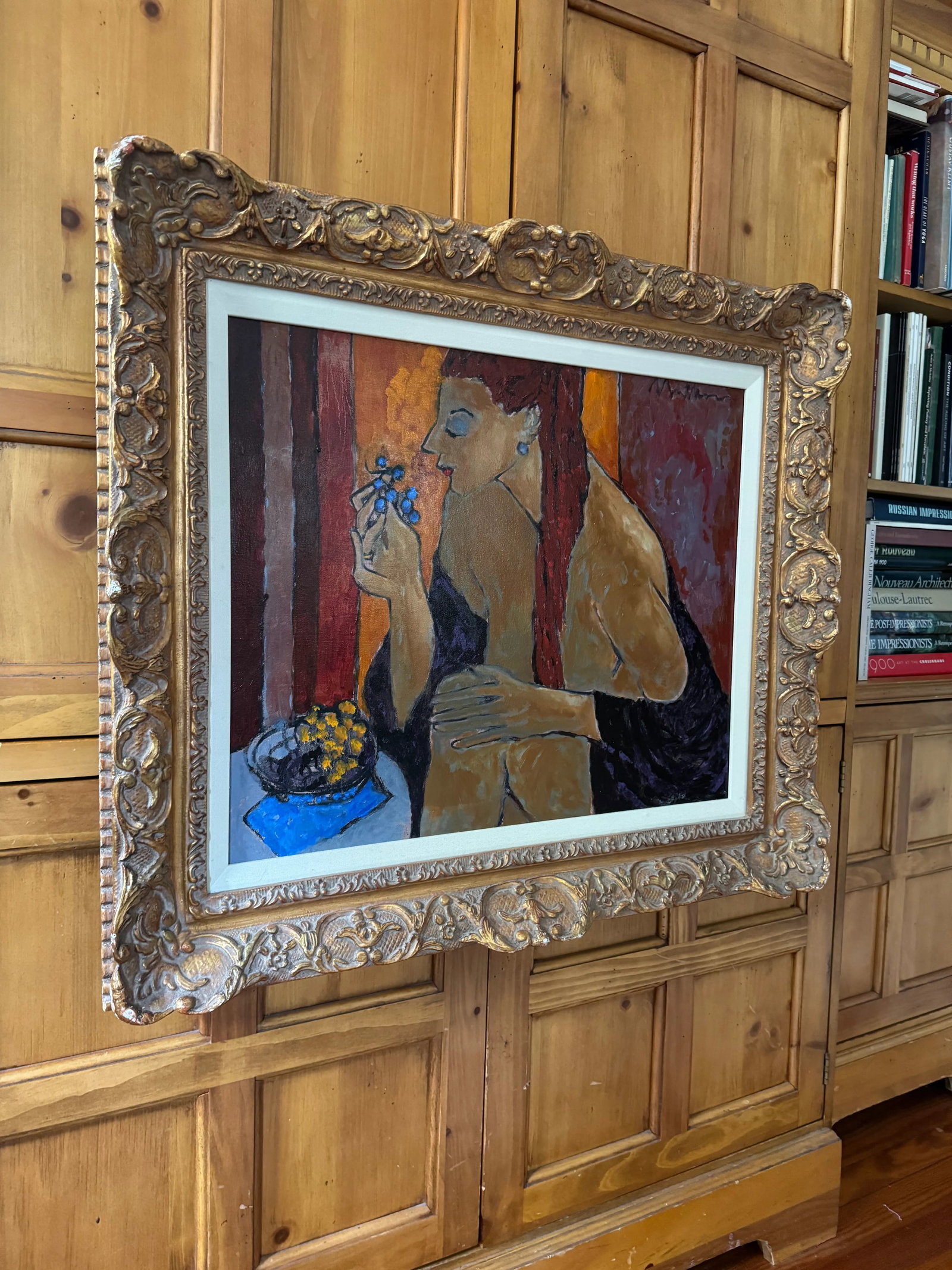 Oil Painting by Rip Matteson, "Enjoying the Season, C. 2005, Framed - 4