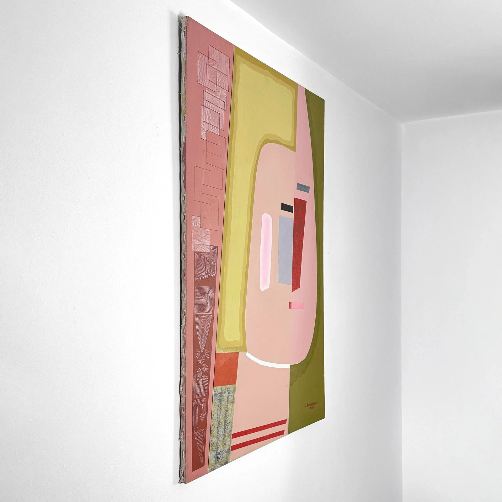 J. Rothenberg (Active C. 1935-1990) Cubist Modernist Original Painting - 4