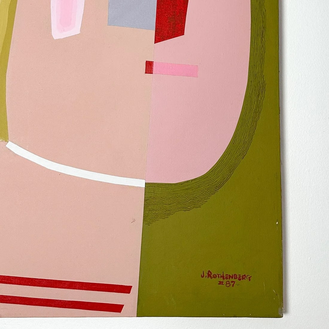 J. Rothenberg (Active C. 1935-1990) Cubist Modernist Original Painting - 8