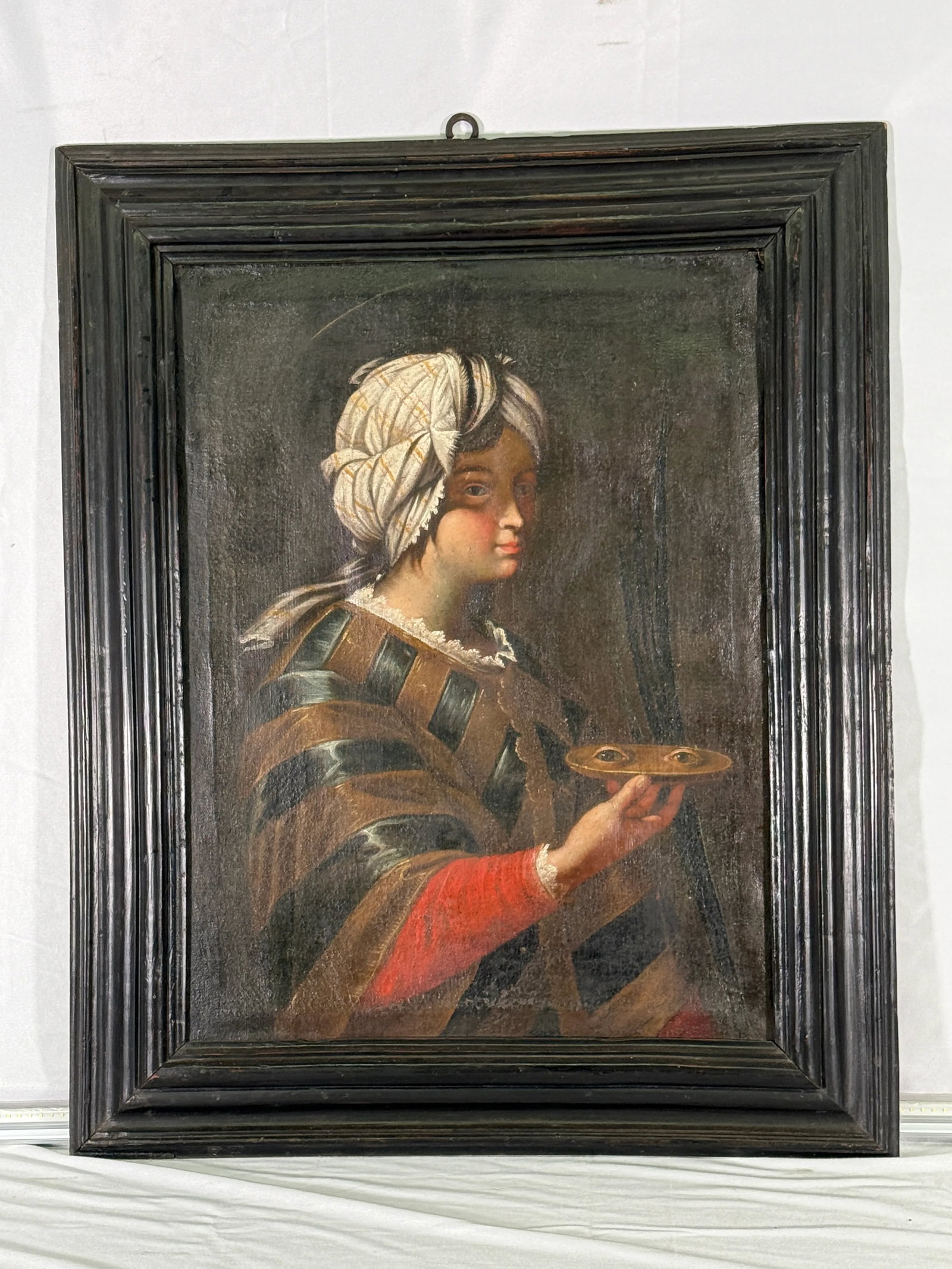 16th Century Italian Painting of Santa Lucia in a 18th Century French Frame - 2