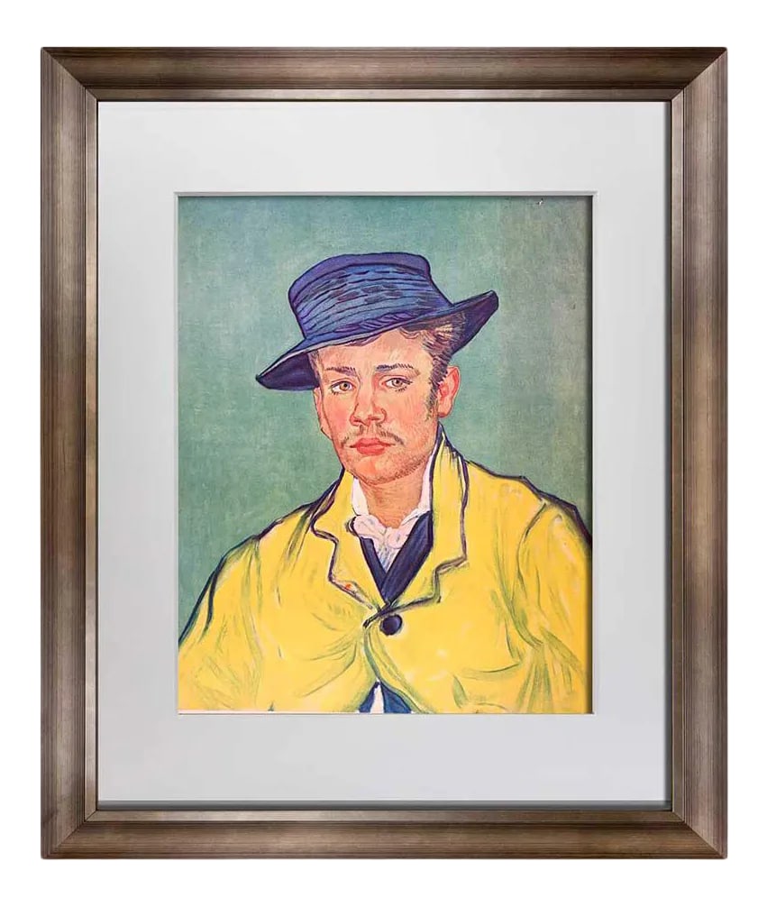 Vincent Van Gogh Lithograph, Framed: Vincent Van Gogh Limited Edition Lithograph. Size: 49,5 x 63,5 cm. Titled: Portrait of a Young Man. Proofed on the presses of AWG 1937. Of a Limited Edition on fine laid paper. Watermarked by the