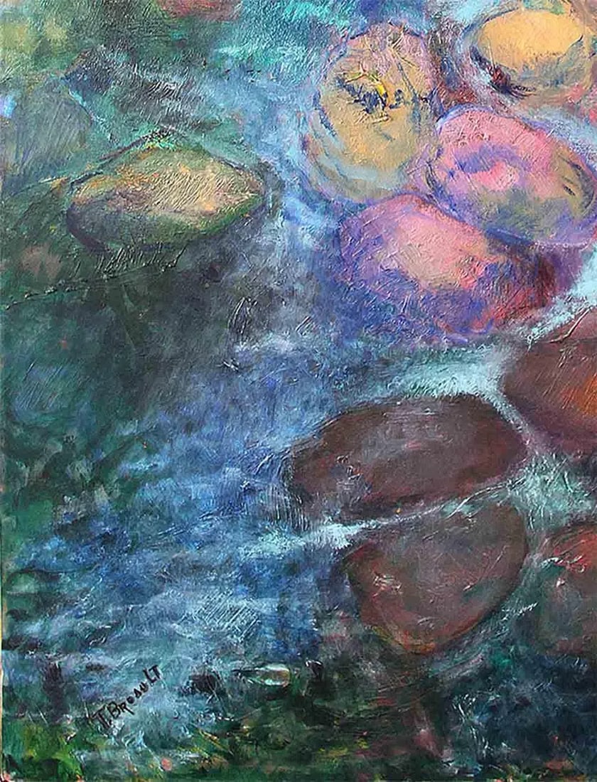 Painting on Canvas 'Riverbed' - 3