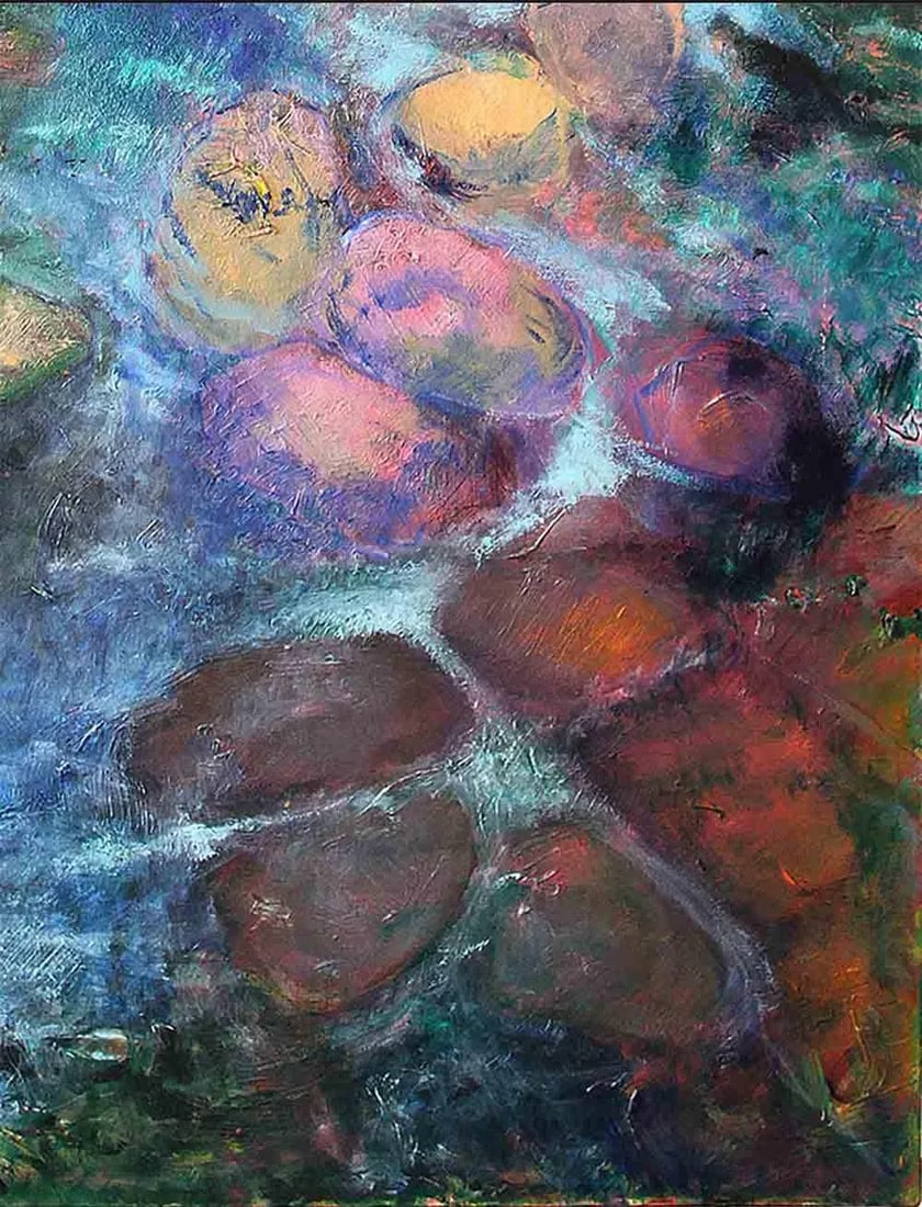Painting on Canvas 'Riverbed' - 5
