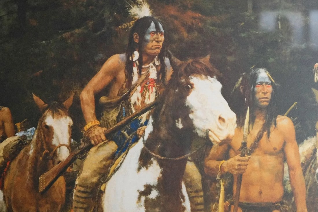 Howard Terpning "The Warning" Signed Limited Edition Lithograph - Custom Shadowbox Frame - 4