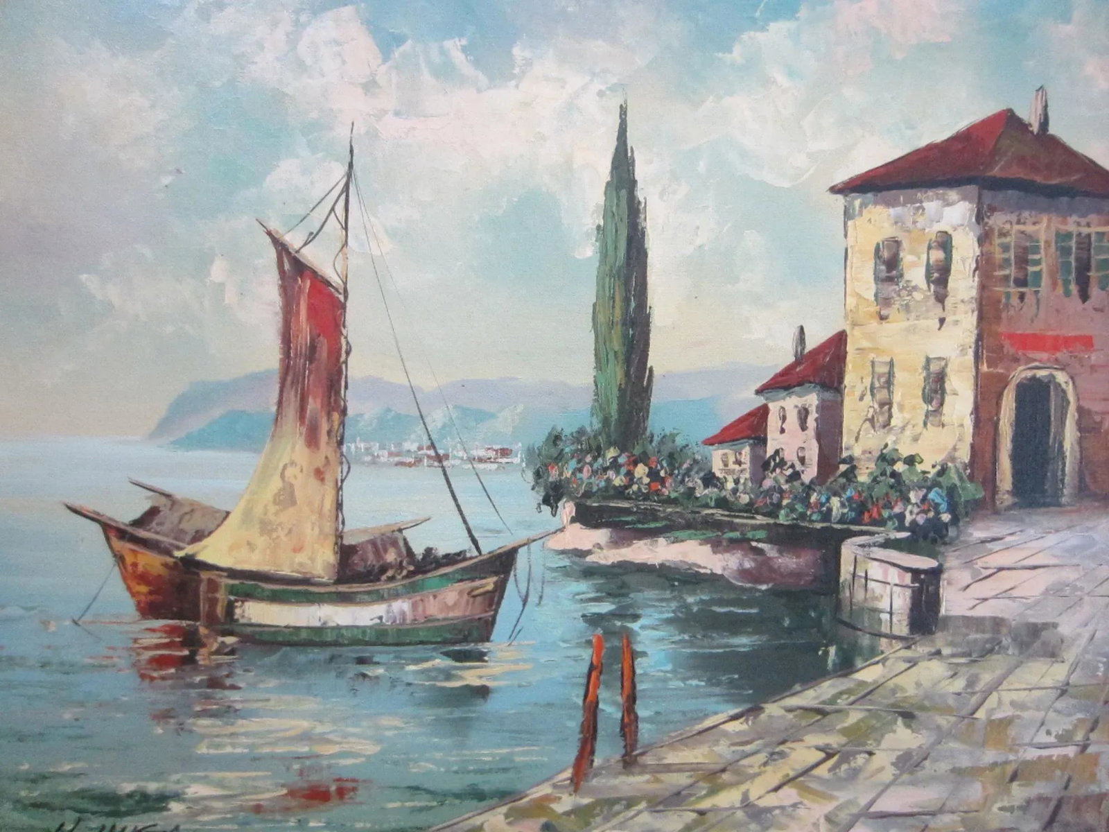 1970s H Hugo Seascape Signed Painting - 2