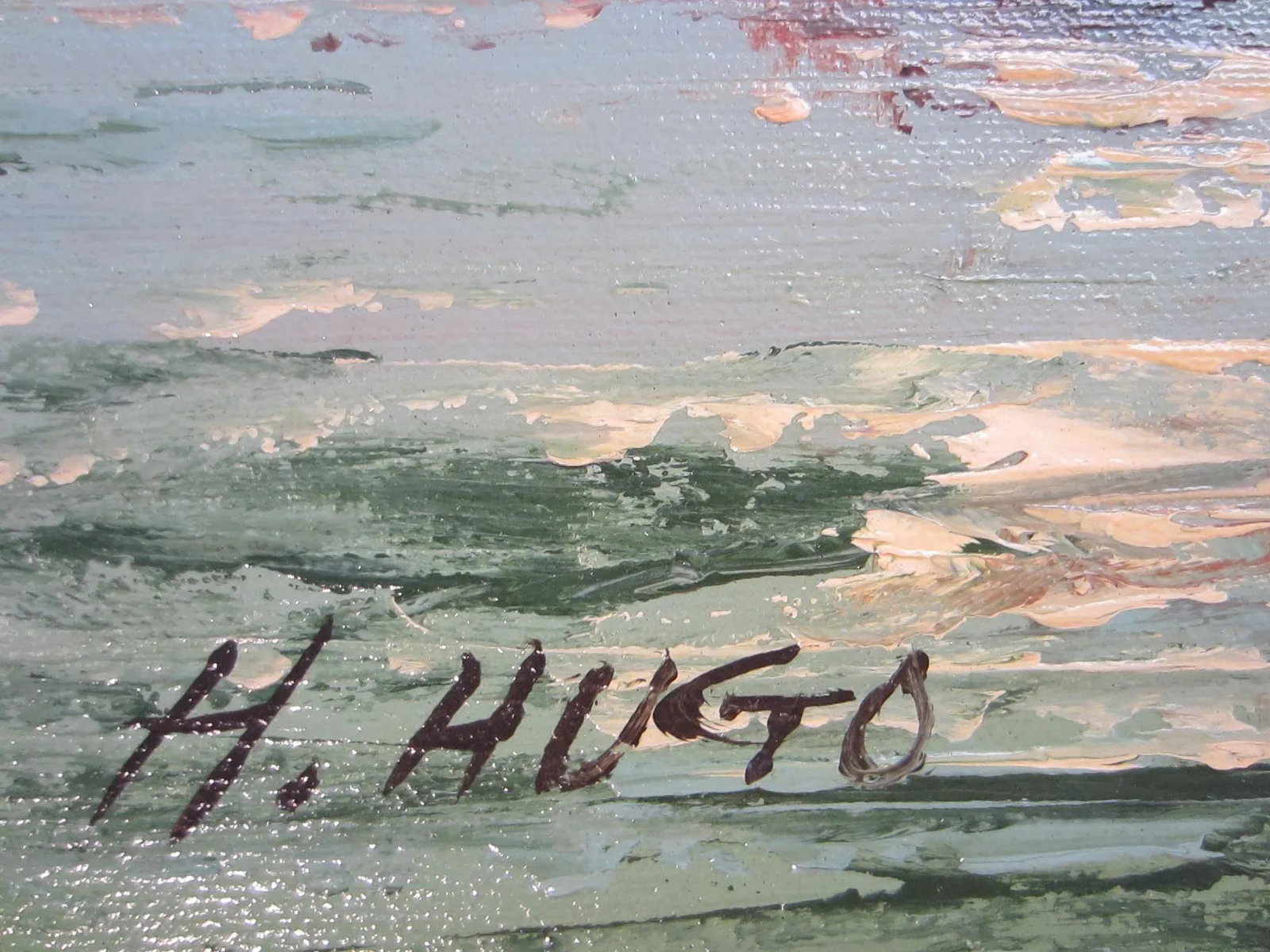 1970s H Hugo Seascape Signed Painting - 7
