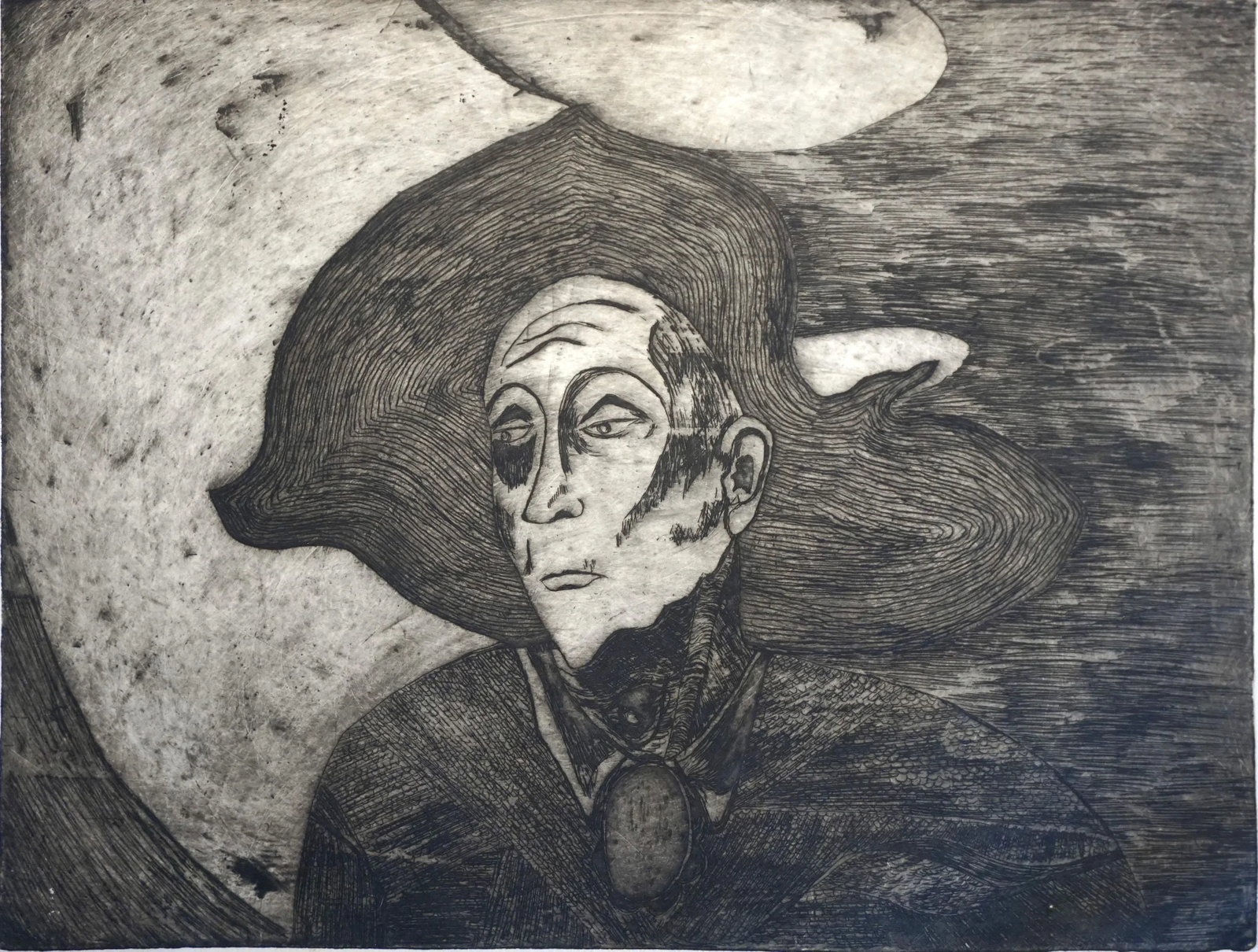 Lino-Cut of Georgia O'Keeffe 1990 - 2