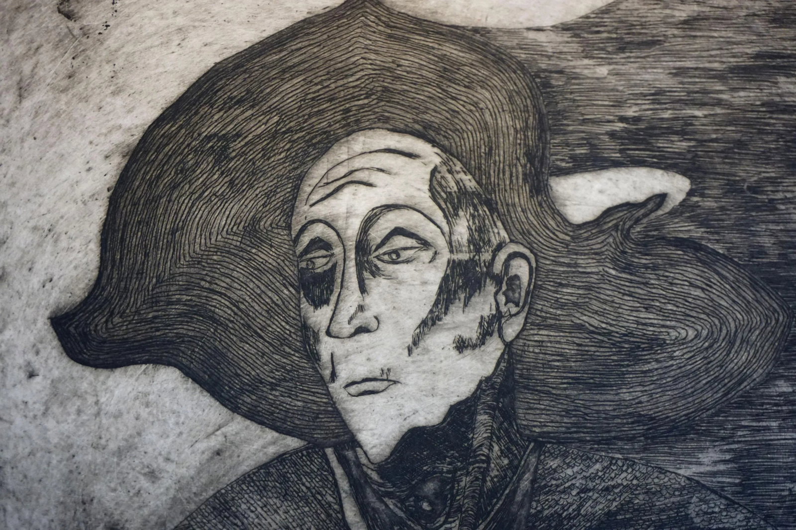 Lino-Cut of Georgia O'Keeffe 1990 - 3