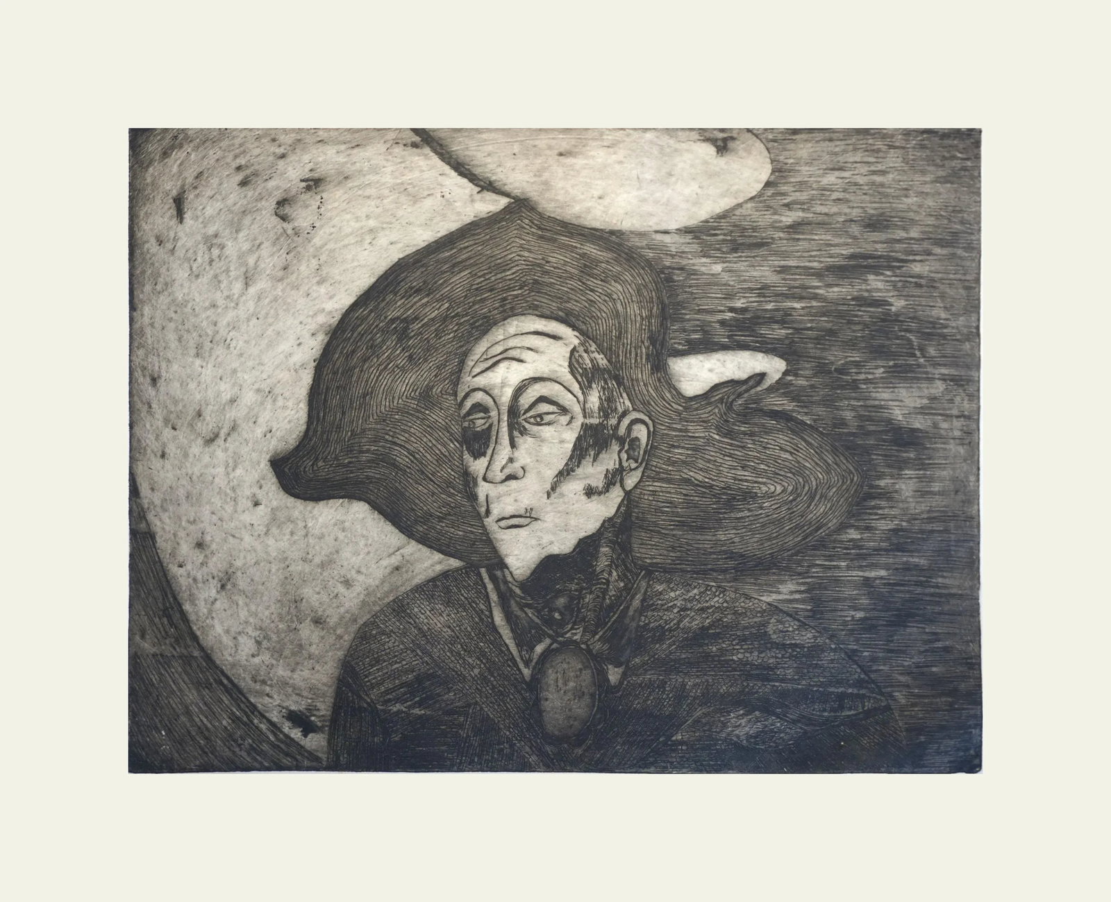 Lino-Cut of Georgia O'Keeffe 1990 - 4