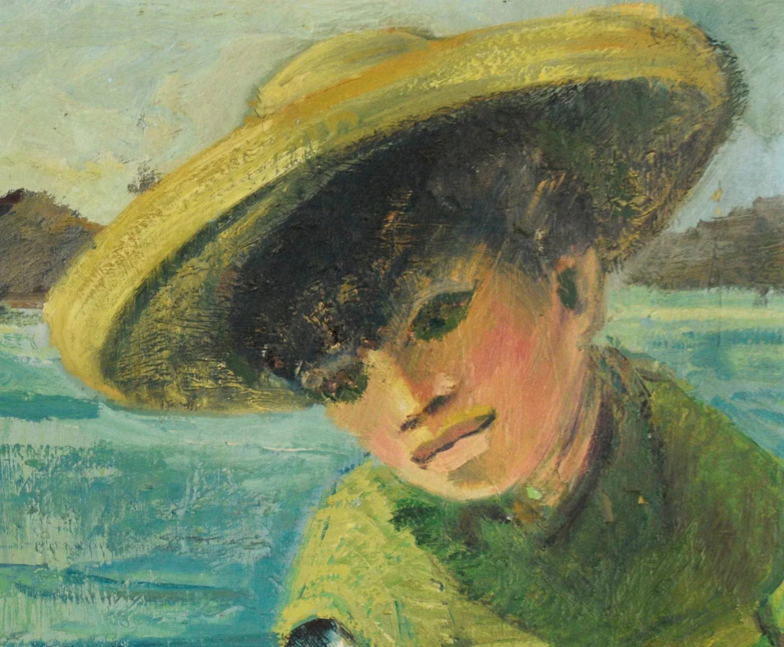 First Catch of the Day - Young Fisherman at Sea by Betty Cal Alumnus - 4
