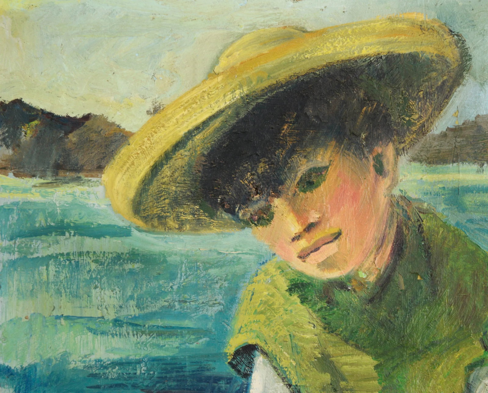 First Catch of the Day - Young Fisherman at Sea by Betty Cal Alumnus - 5