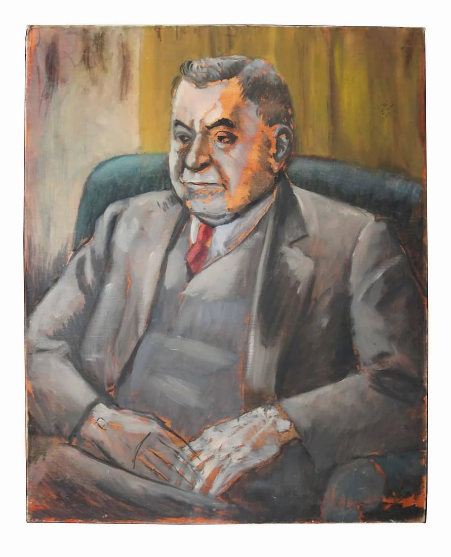 Vintage Portrait Painting on Canvas - 7