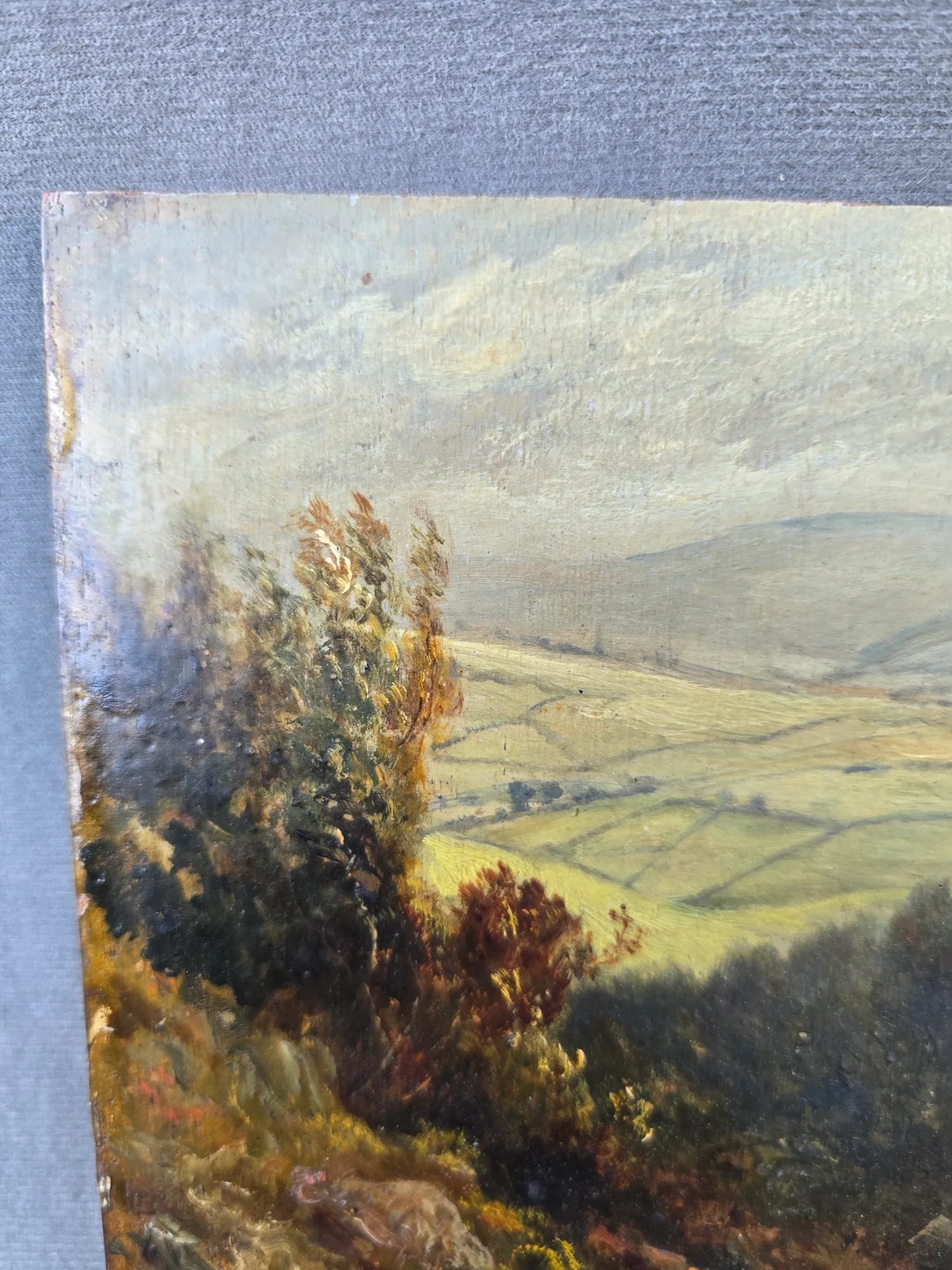 Late 19th Century Rural Landscape Painting on Wood - 3