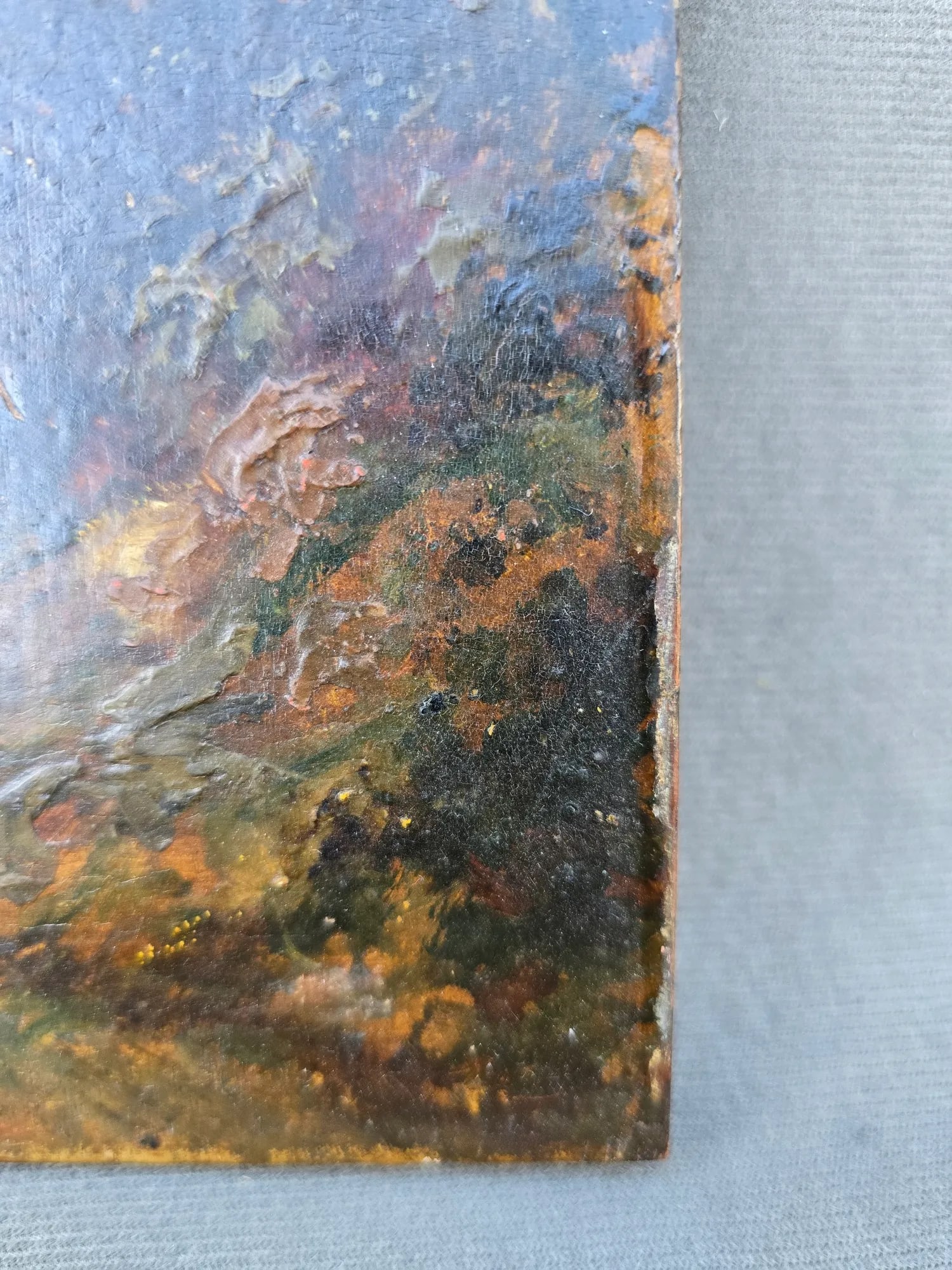 Late 19th Century Rural Landscape Painting on Wood - 4