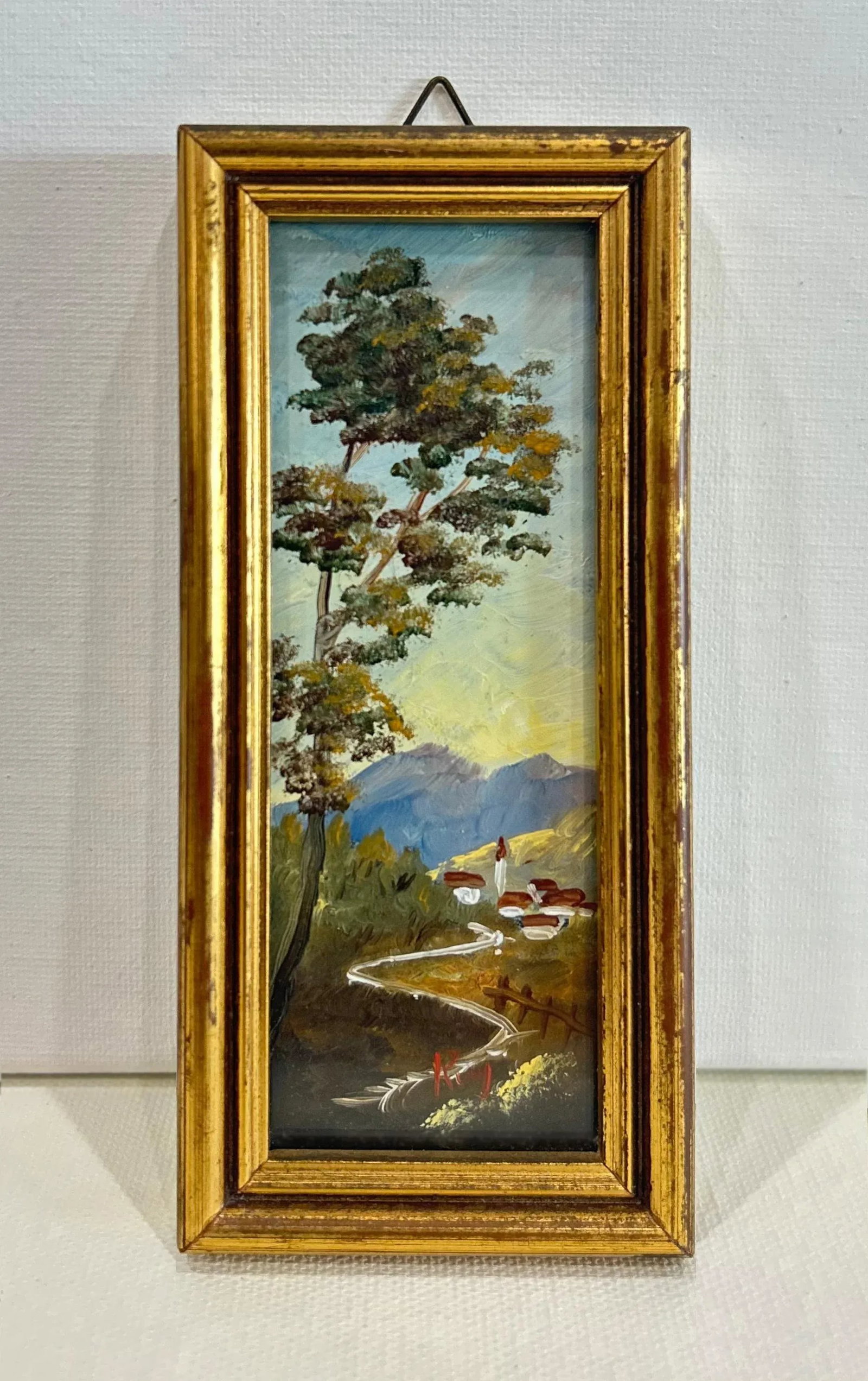 Early 20th Century Serene Landscape Painting in Gilded Gold Frame - 2