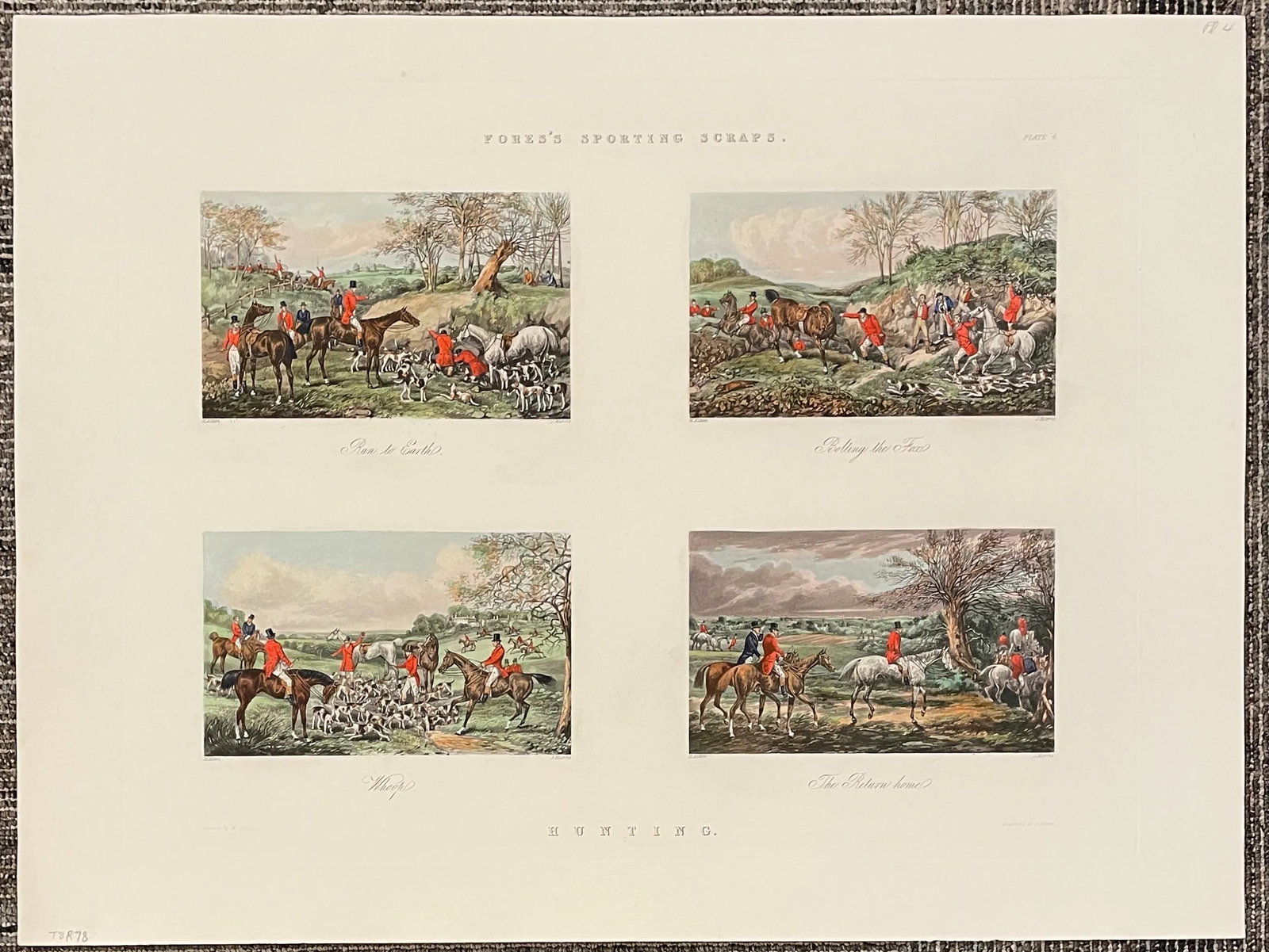 Pair of Fox Hunt Prints From Fore's Sporting Scraps - 2