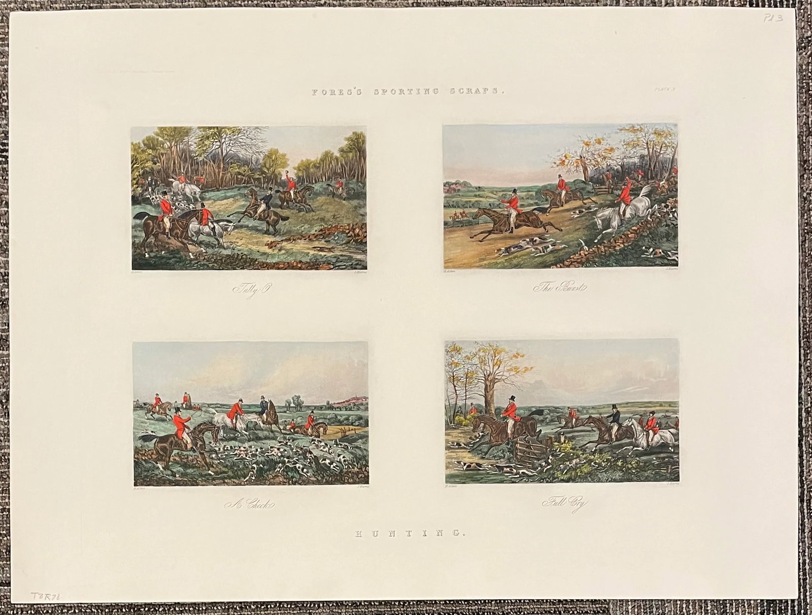 Pair of Fox Hunt Prints From Fore's Sporting Scraps - 3