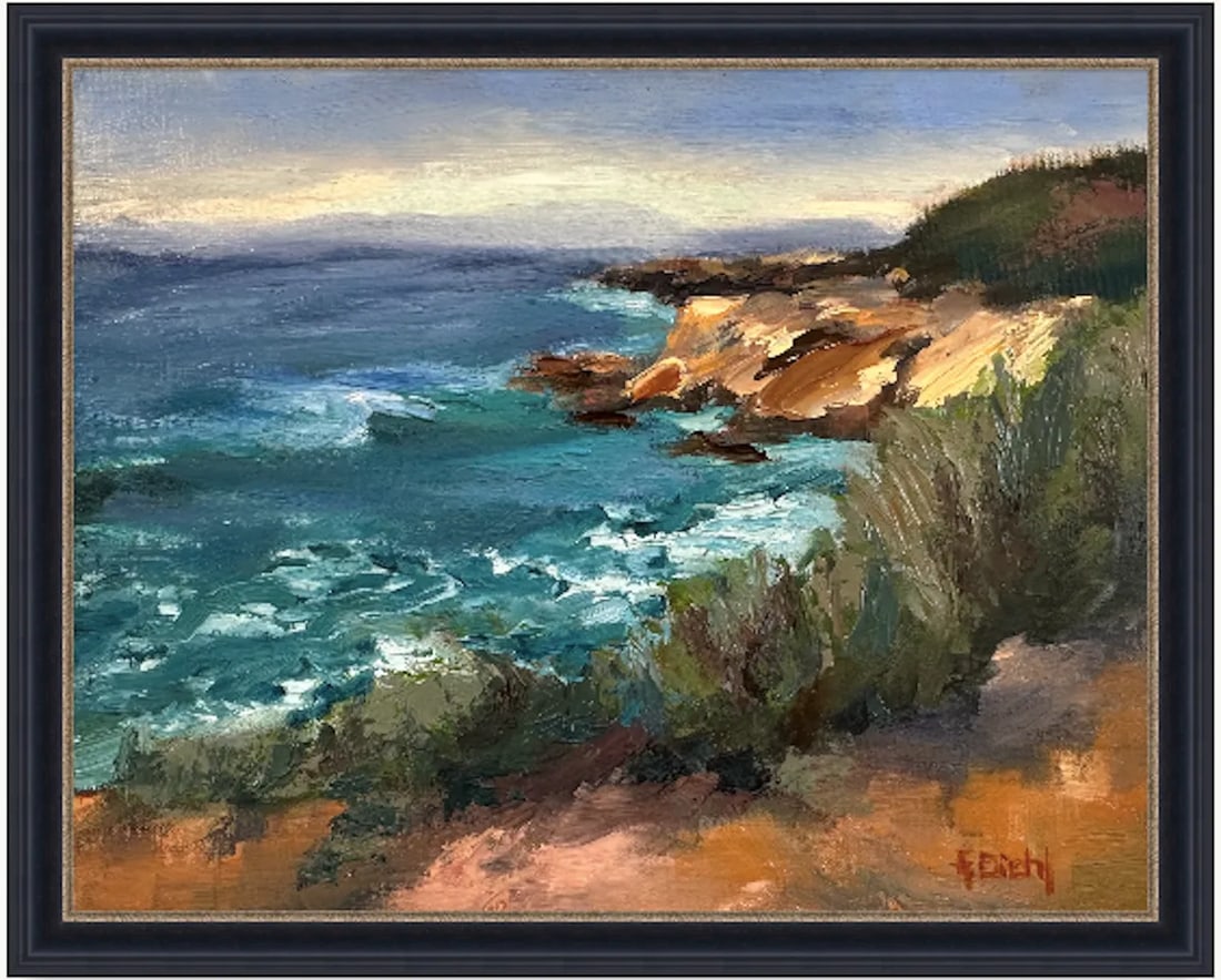 Original Impressionism Seascape Art Oil Painting by Grace Diehl - 4